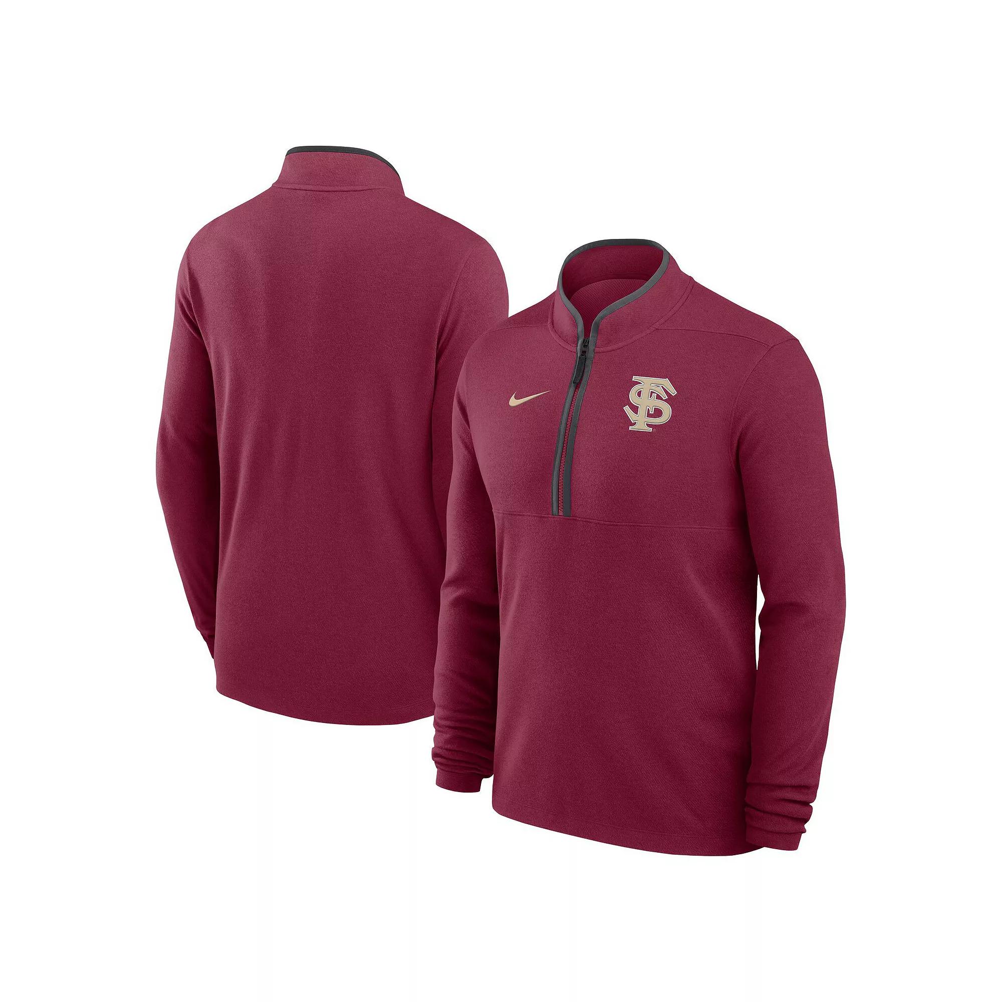 Men's Nike Garnet Florida State Seminoles Baseball Logo Victory Performance Half-Zip Pullover, Size: XL, Red Product Image