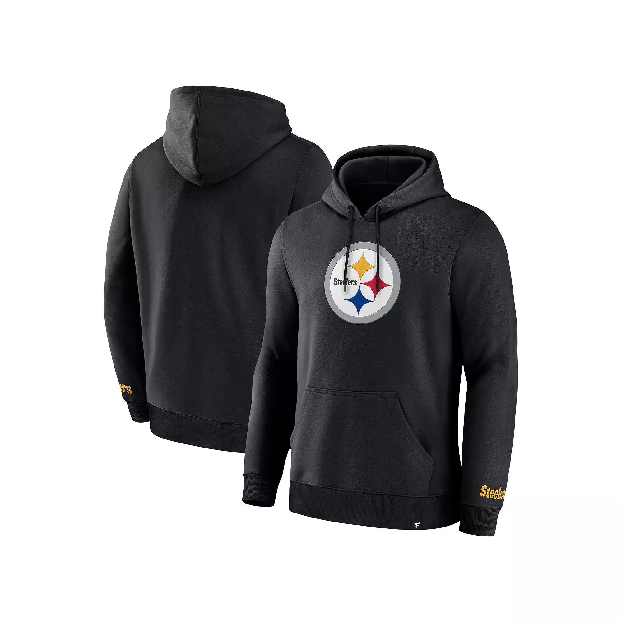 Men's Fanatics Black Pittsburgh Steelers Legacy Fleece Pullover Hoodie,  Product Image