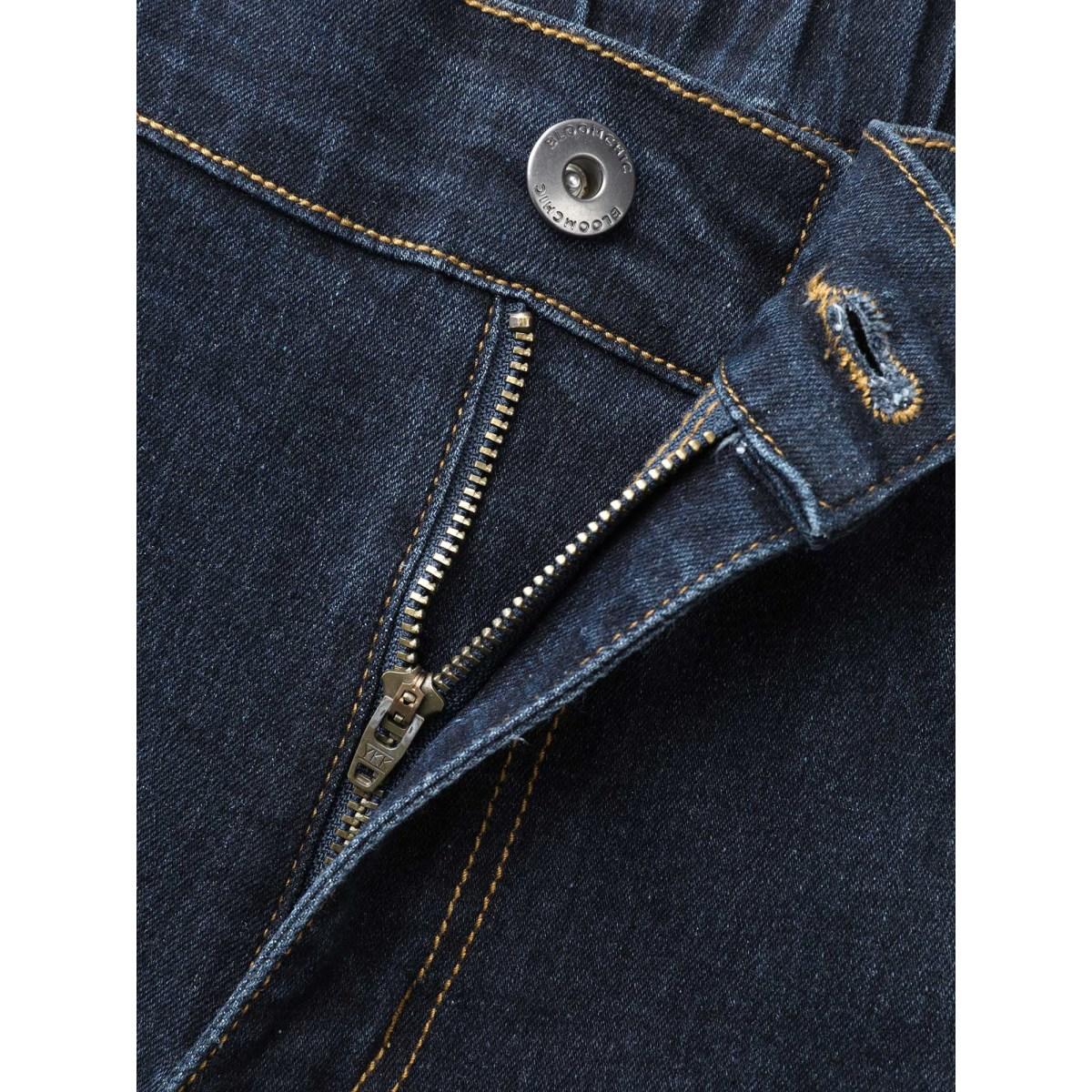 Plus Size Mid Rise Stretchy Bootcut Jeans Women Darkindigo Elegant Button Medium stretch Slanted pocket Jeans BloomChic 22/3X Product Image