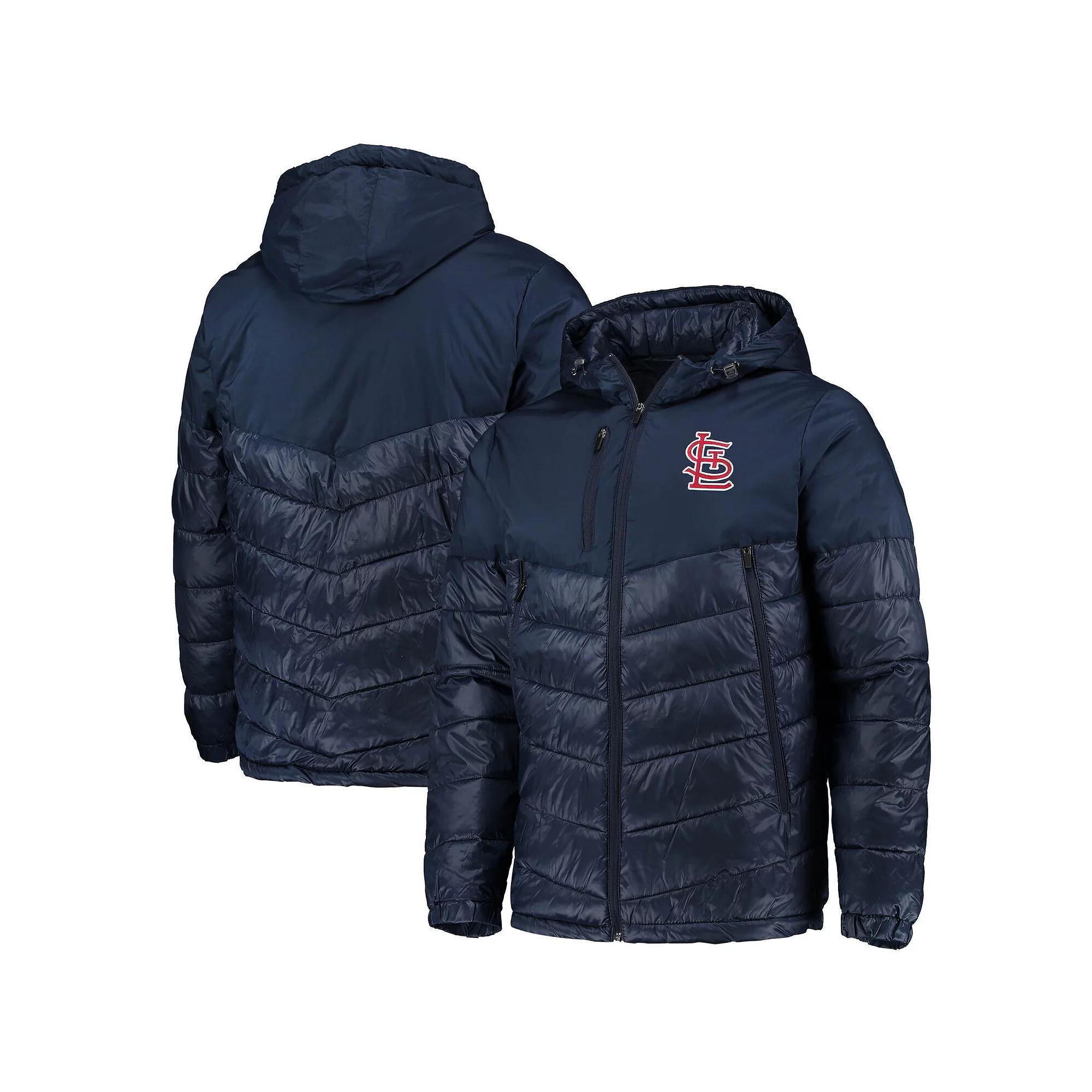 Men's G-III Sports by Carl Banks Navy St. Louis Cardinals Storm Hoodie Full-Zip Puffer Jacket, Size: Small, Blue Product Image