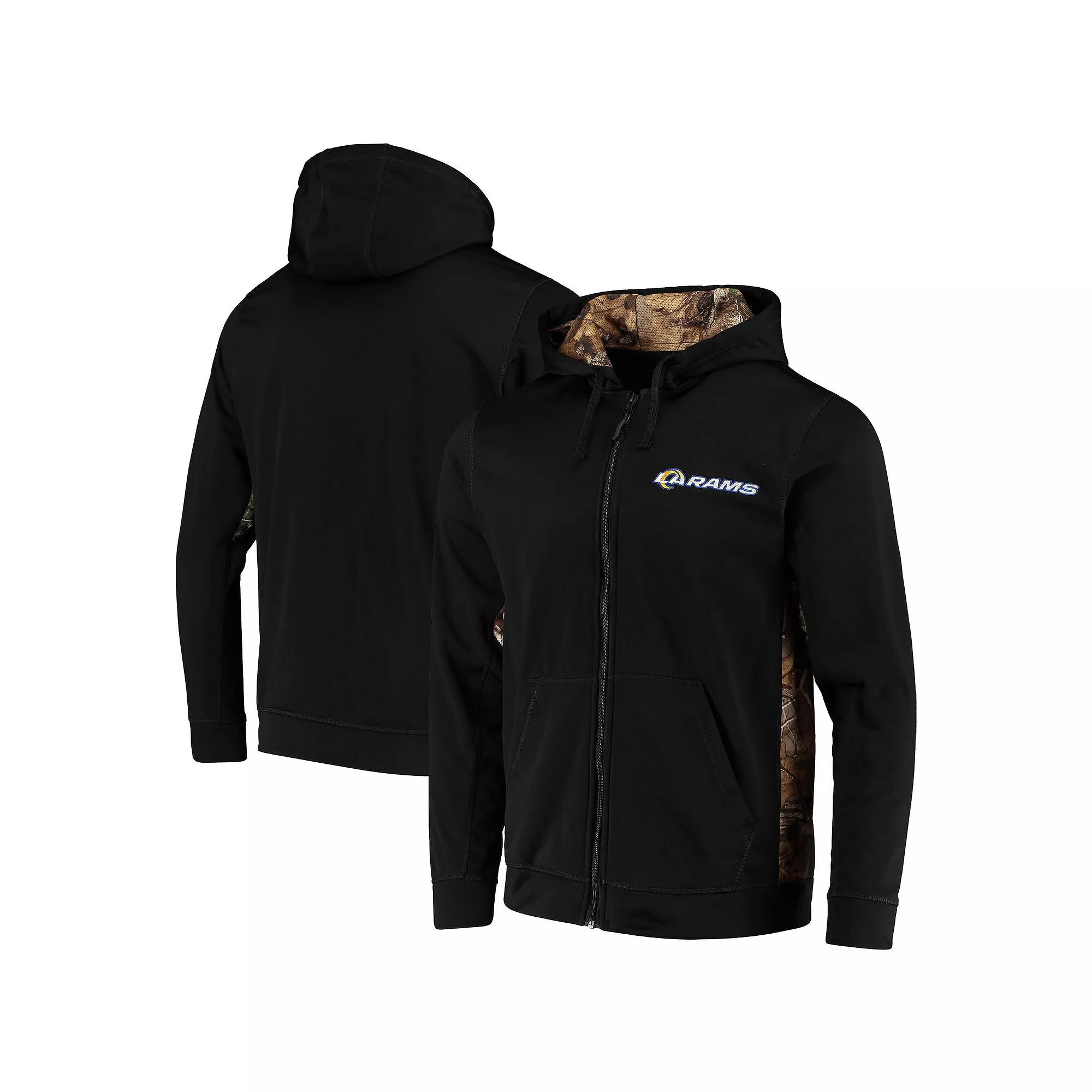 Men's Dunbrooke Black/Realtree Camo Los Angeles Rams Decoy Tech Fleece Full-Zip Hoodie,  Product Image