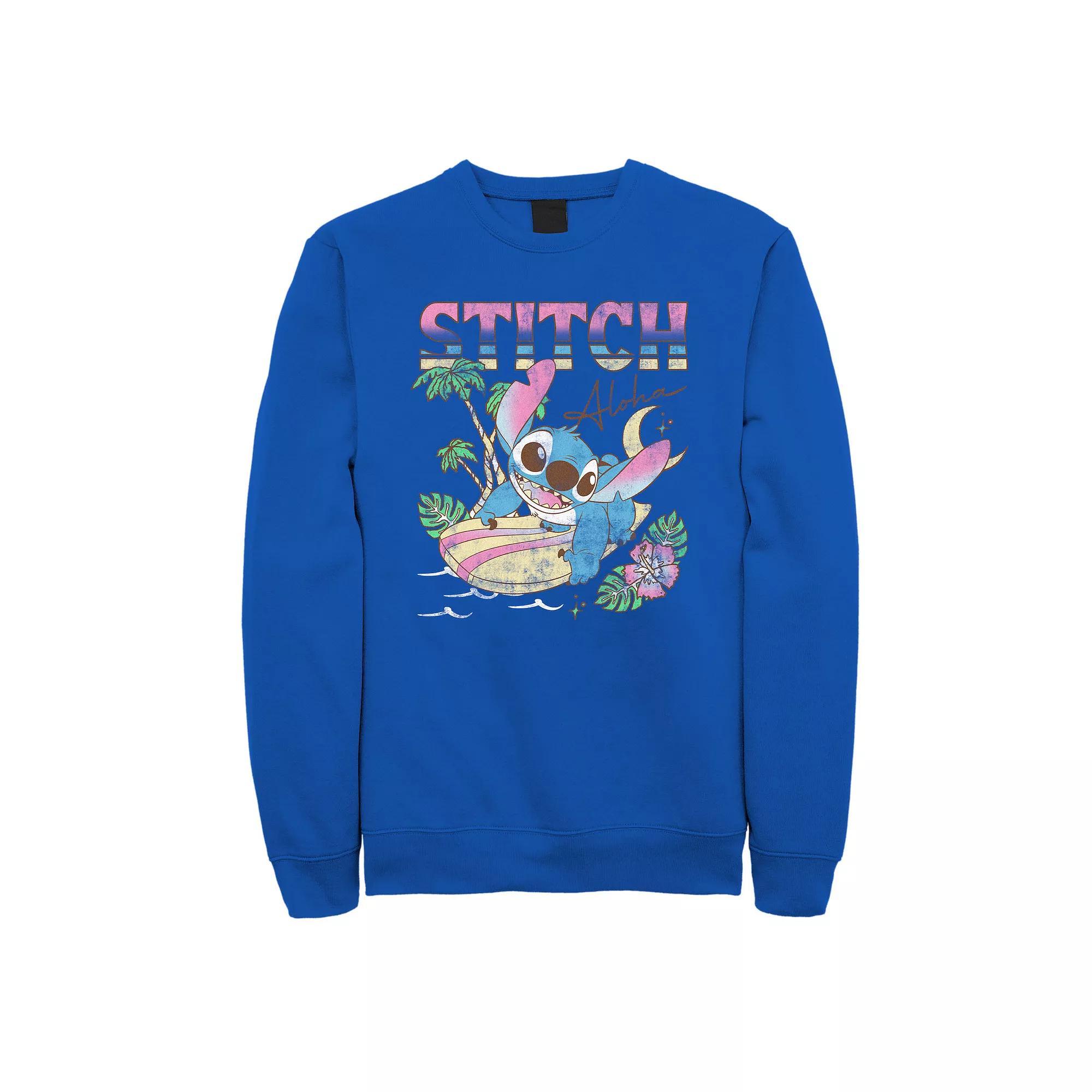 Men's Disney Lilo & Stitch Aloha Tropic Surf Stitch Sweatshirt,  Product Image