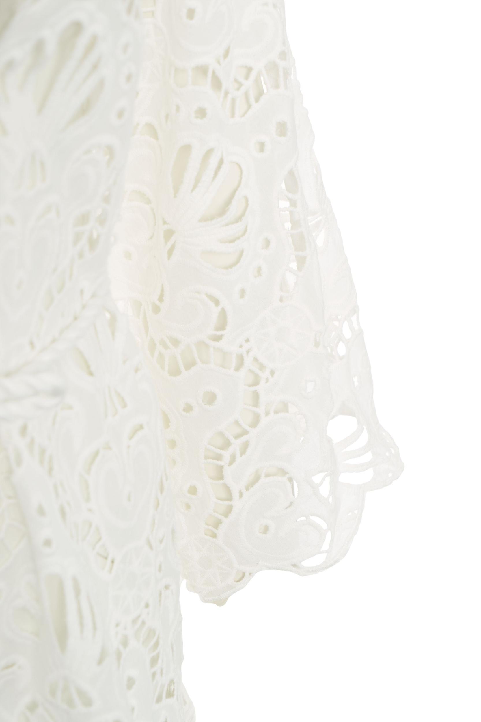 Mini dress with perforated embroidery Product Image