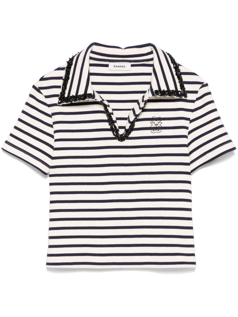 striped polo shirt Product Image