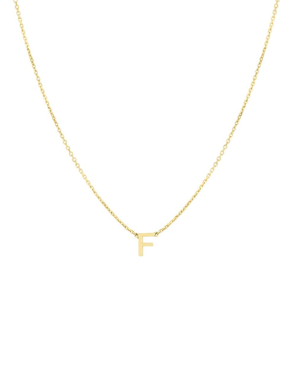 Womens 14K Yellow Gold Initial Pendant Necklace Product Image