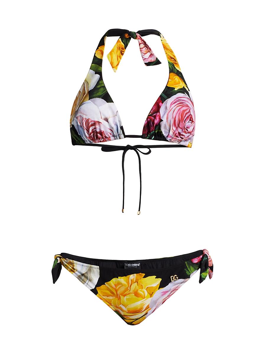Womens Mixed Florals Tie Bikini Product Image