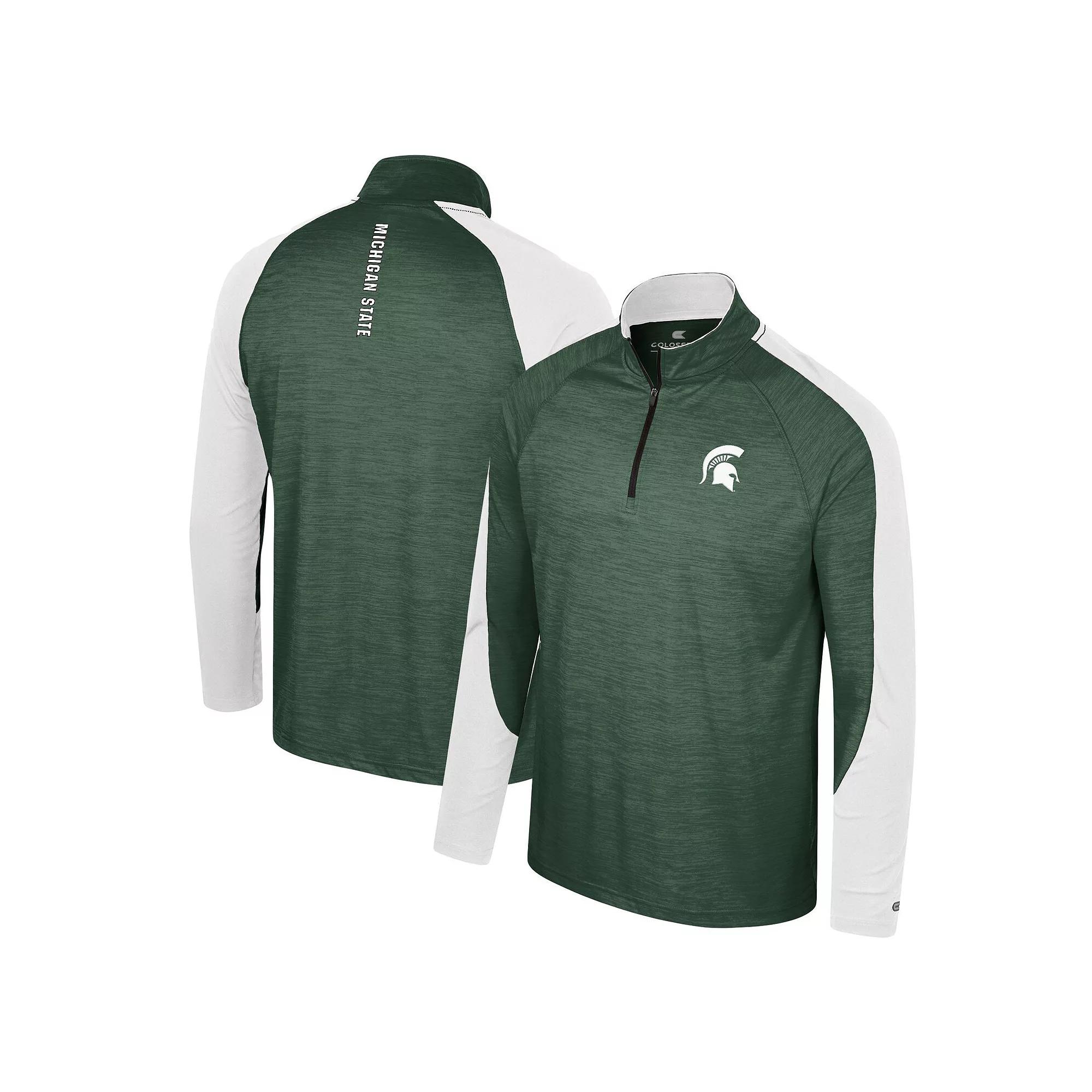 Men's Colosseum Crimson Oklahoma Sooners Langmore Raglan Quarter-Zip Top,  Product Image