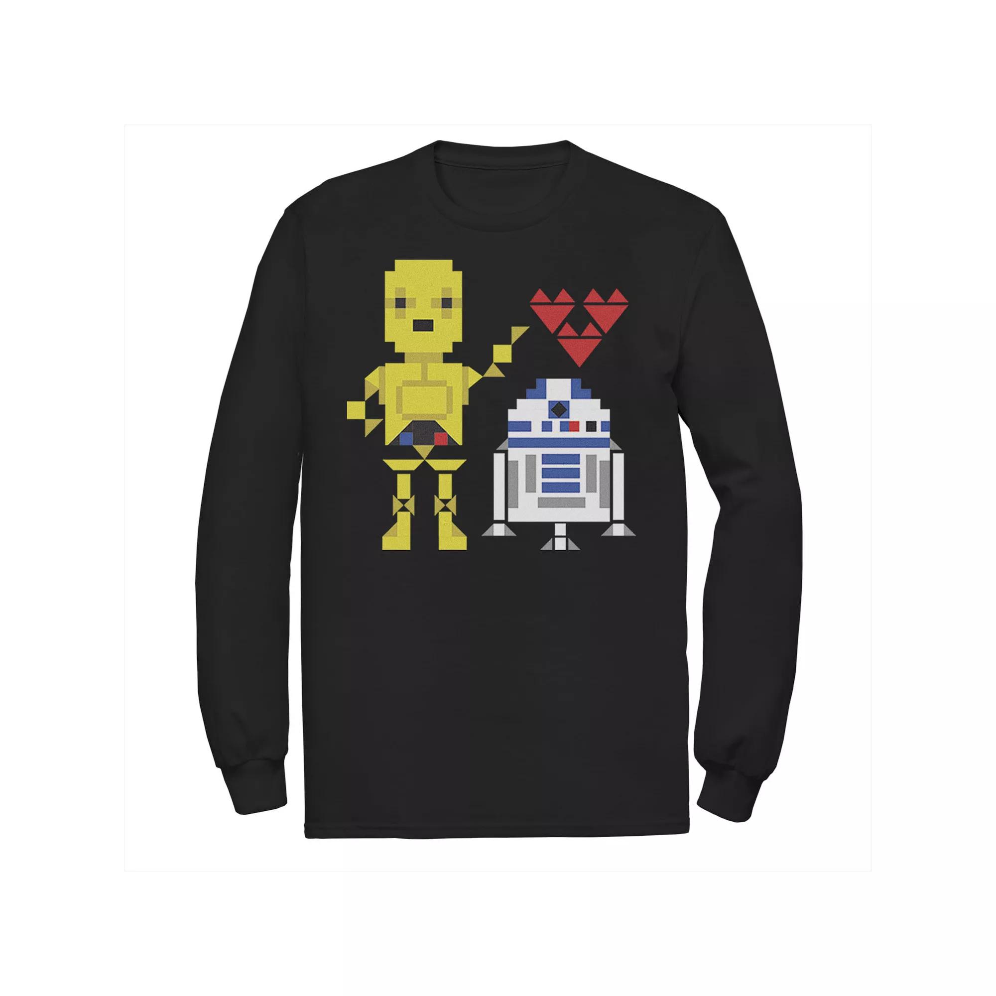 Men's Star Wars C-3PO R2-D2 Droid Love Valentine's Tee,  Product Image