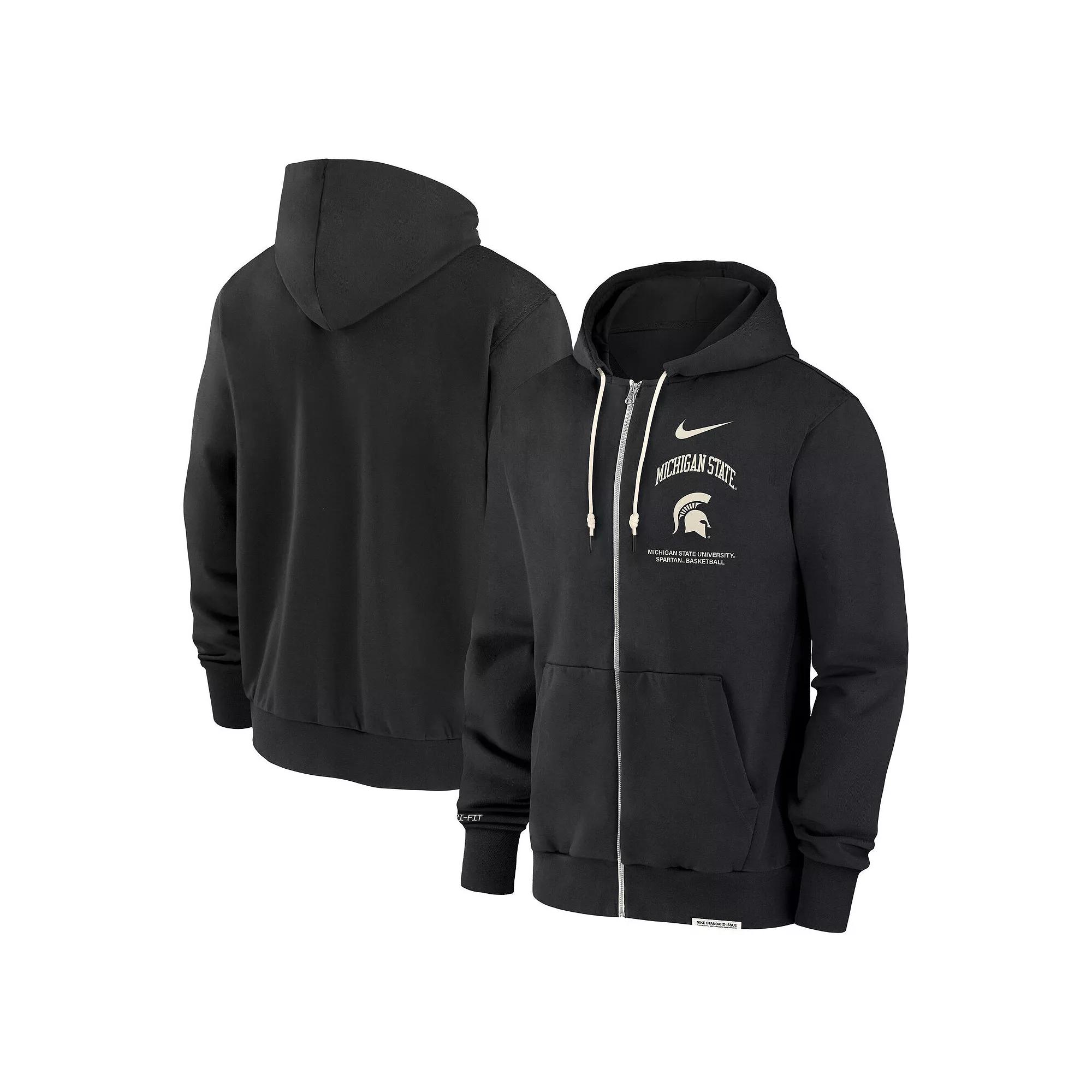Michigan State Spartans On-Court Basketball Menâs Nike Men's Dri-FIT College Full-Zip Hoodie Product Image