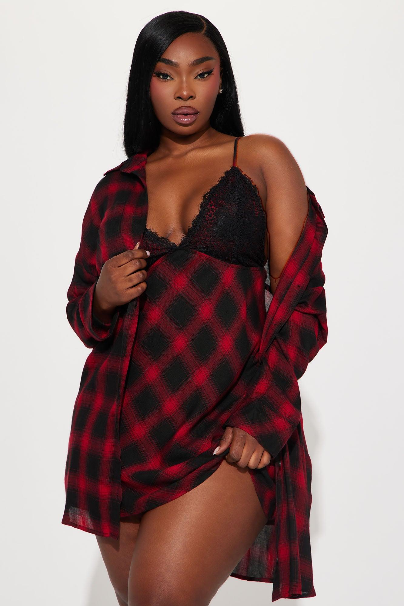 Louella Mini Dress Set - Black/Red Product Image
