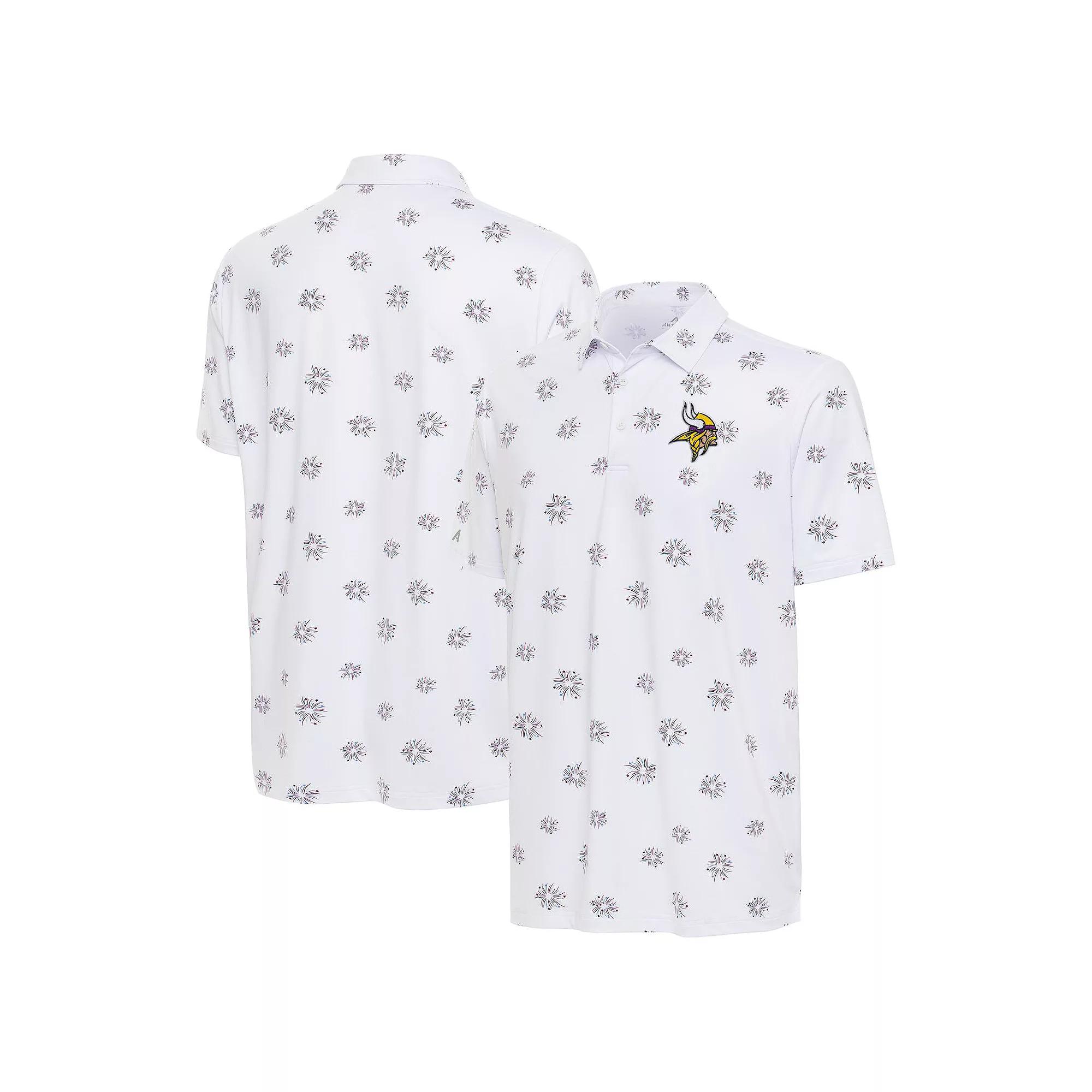 Men's Antigua White Philadelphia Eagles Fireworks Polo,  Product Image