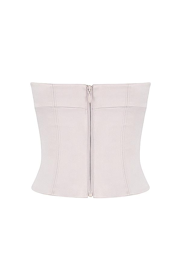 Angelica  crystal satin strapless corset Product Image