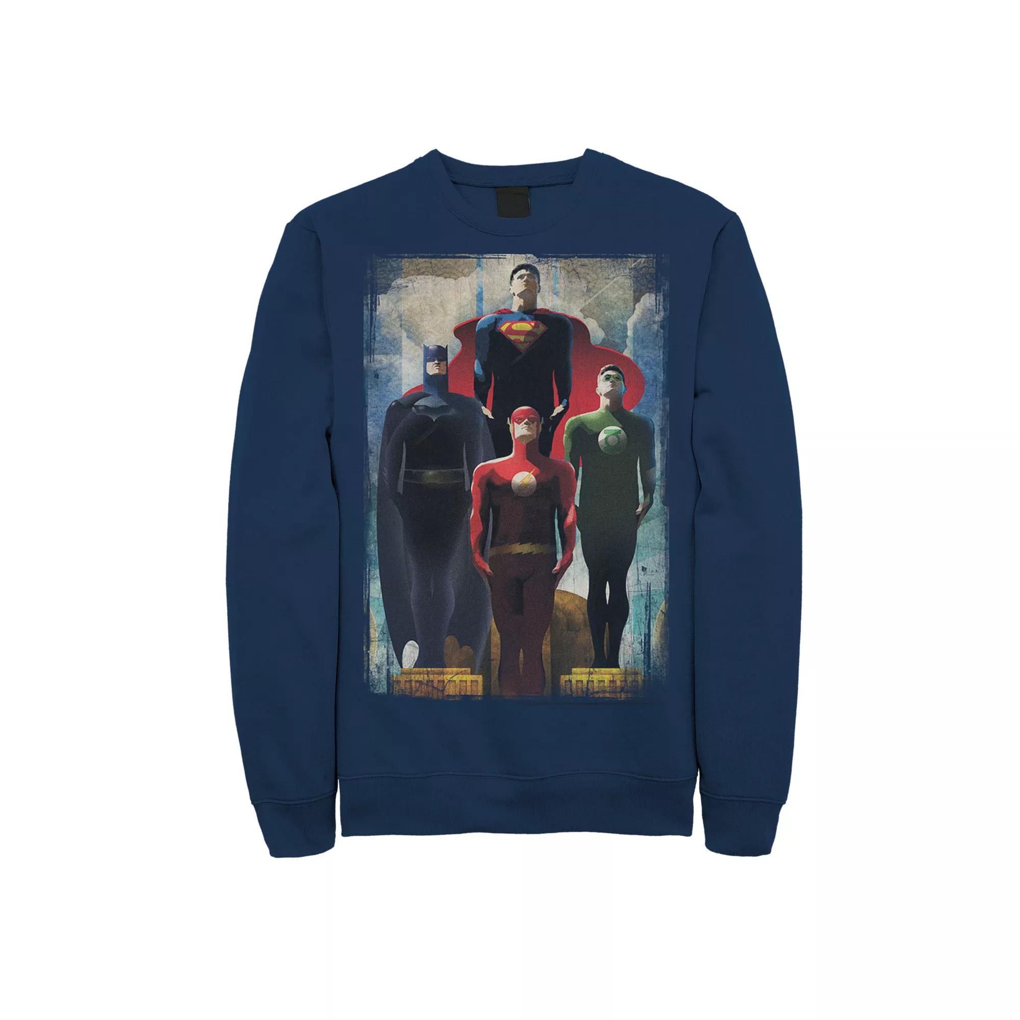 Men's DC Comics Justice League Heroes Look Up Sweatshirt,  Product Image