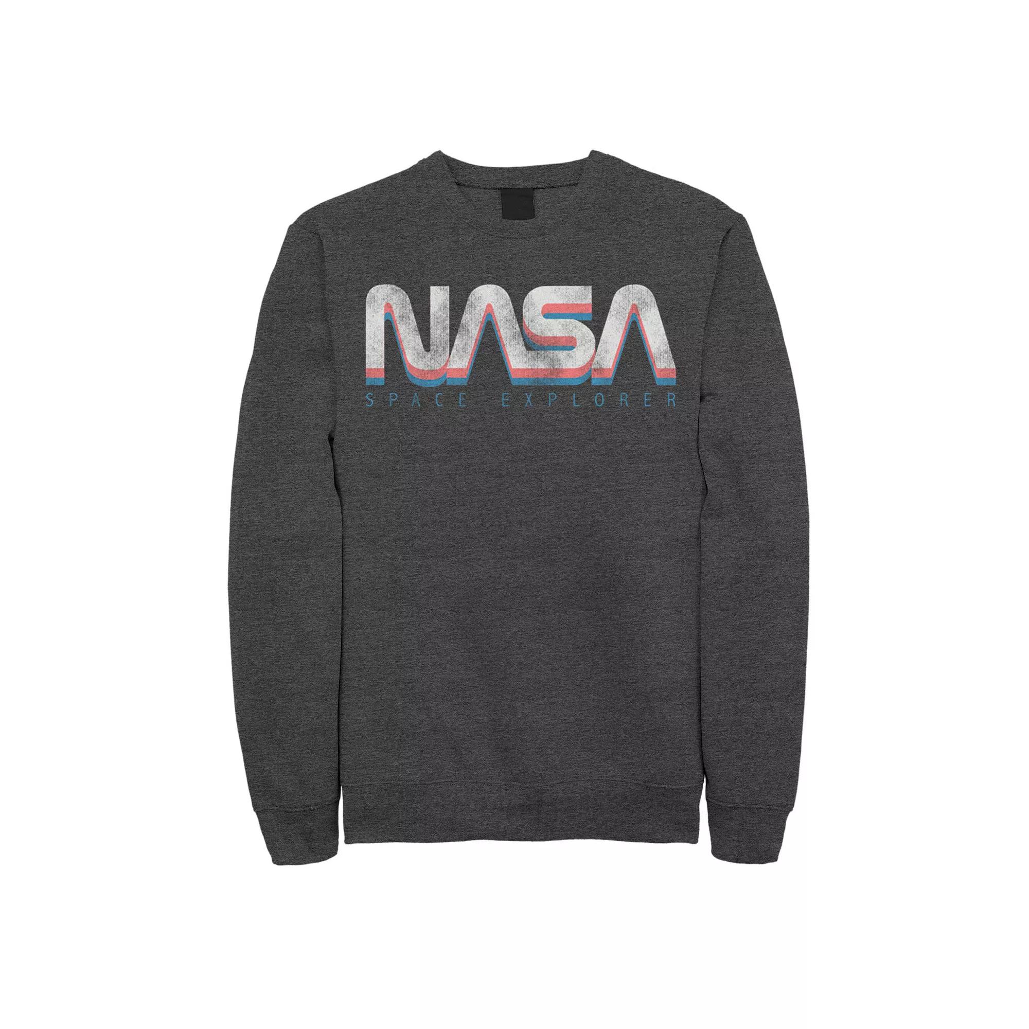 Men's NASA Official Space Explorer Retro Logo Sweatshirt,  Product Image