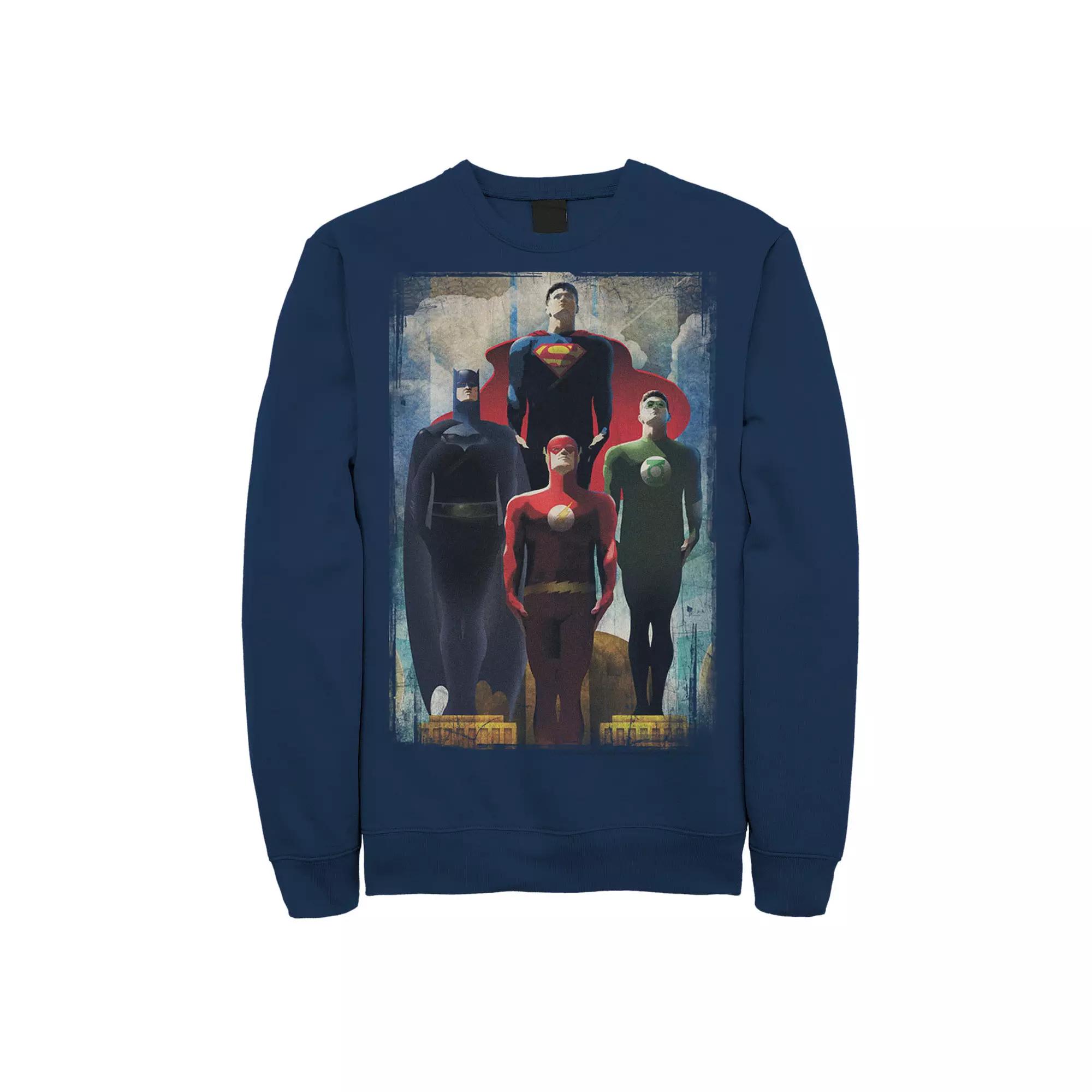 Men's DC Comics Justice League Heroes Look Up Sweatshirt,  Product Image