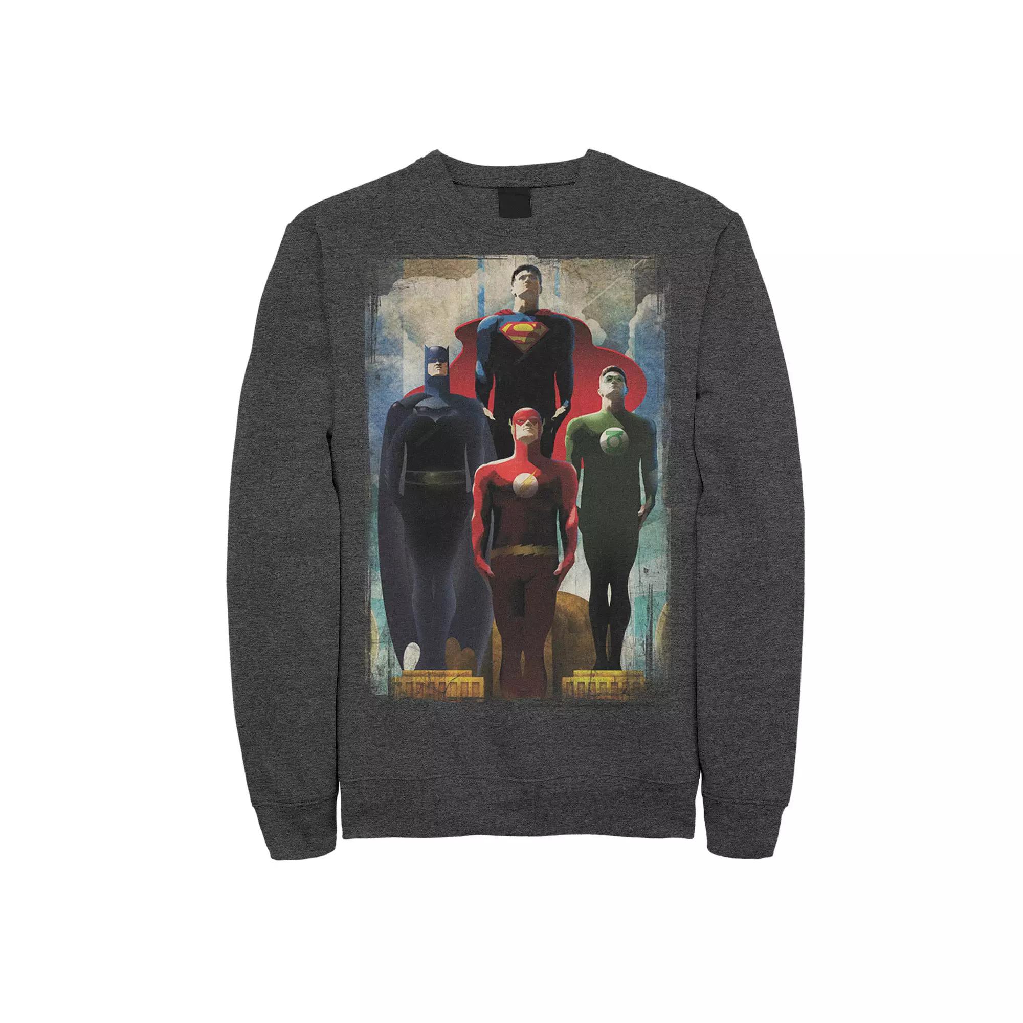 Men's DC Comics Justice League Heroes Look Up Sweatshirt,  Product Image