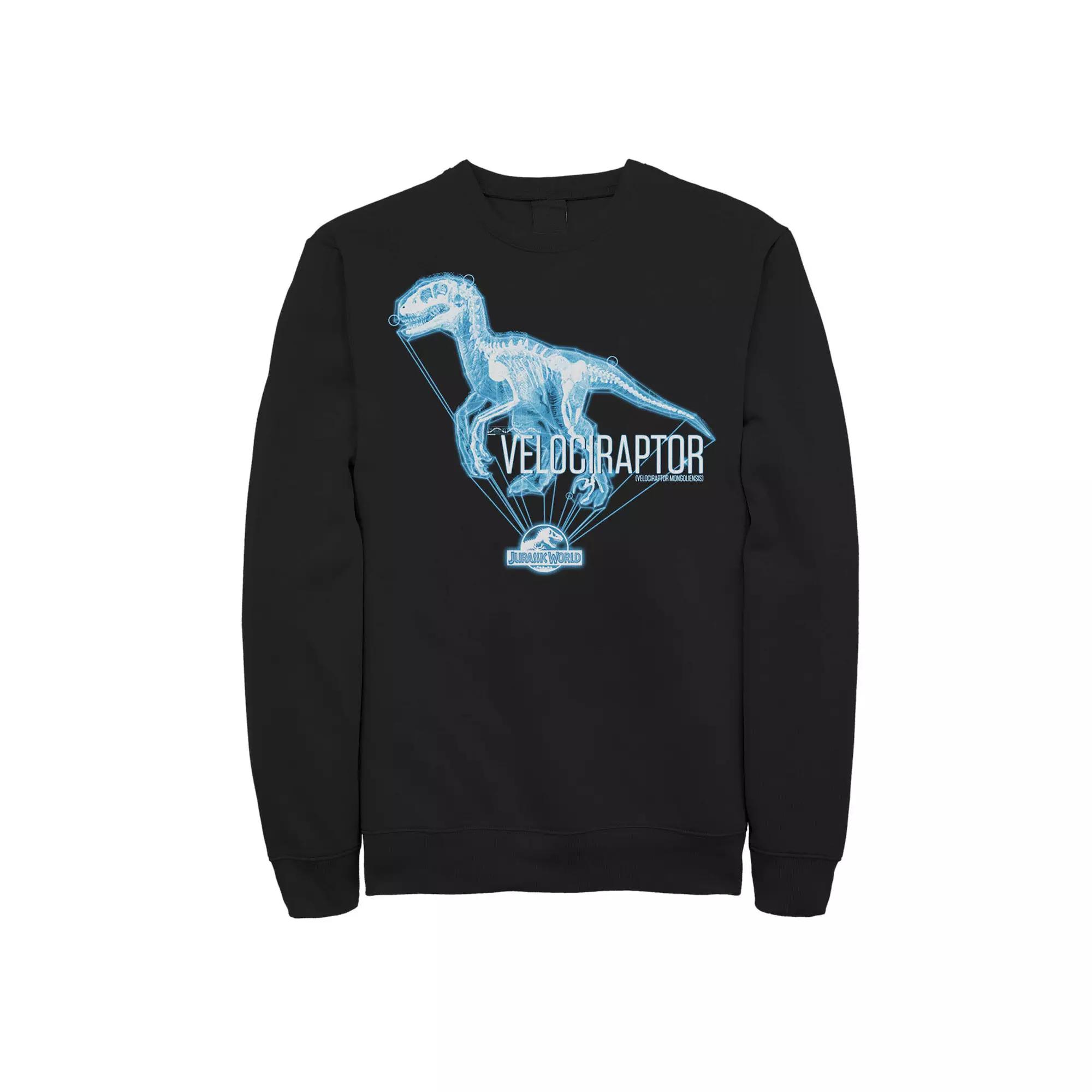 Men's Jurassic World Velociraptor Hologram Title Logo Sweatshirt,  Product Image