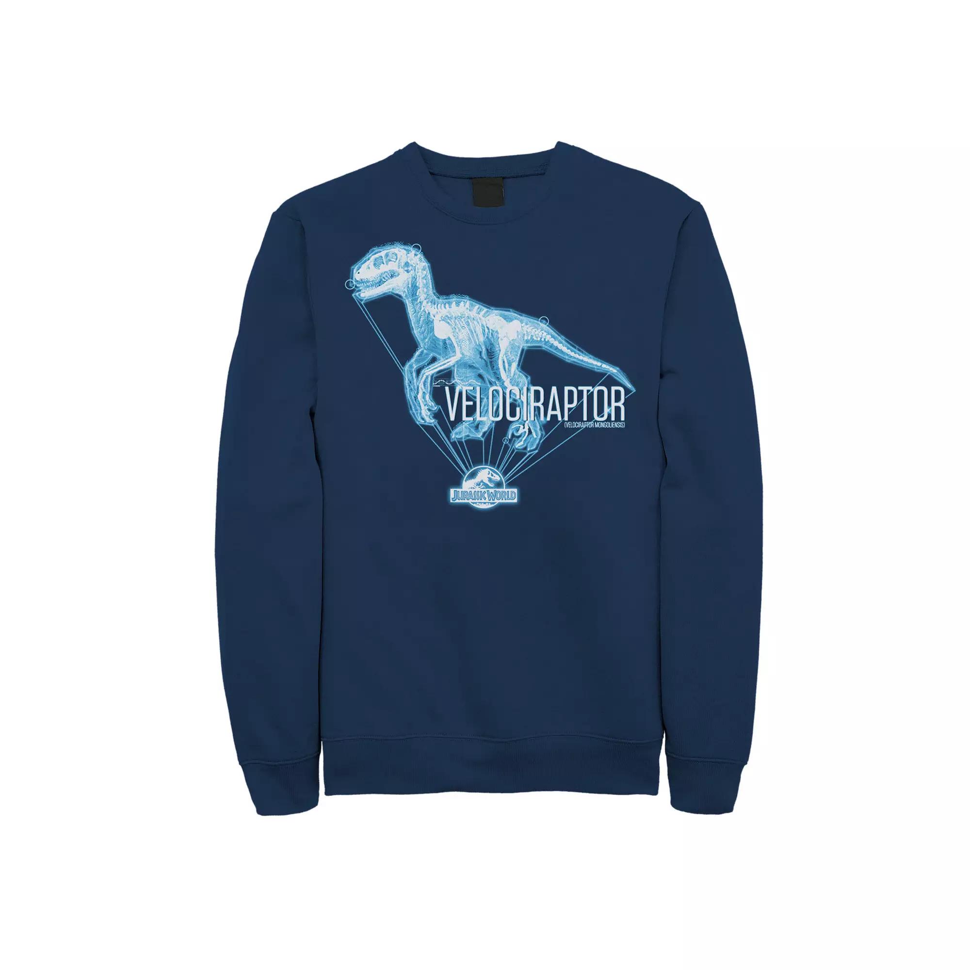 Men's Jurassic World Velociraptor Hologram Title Logo Sweatshirt,  Product Image