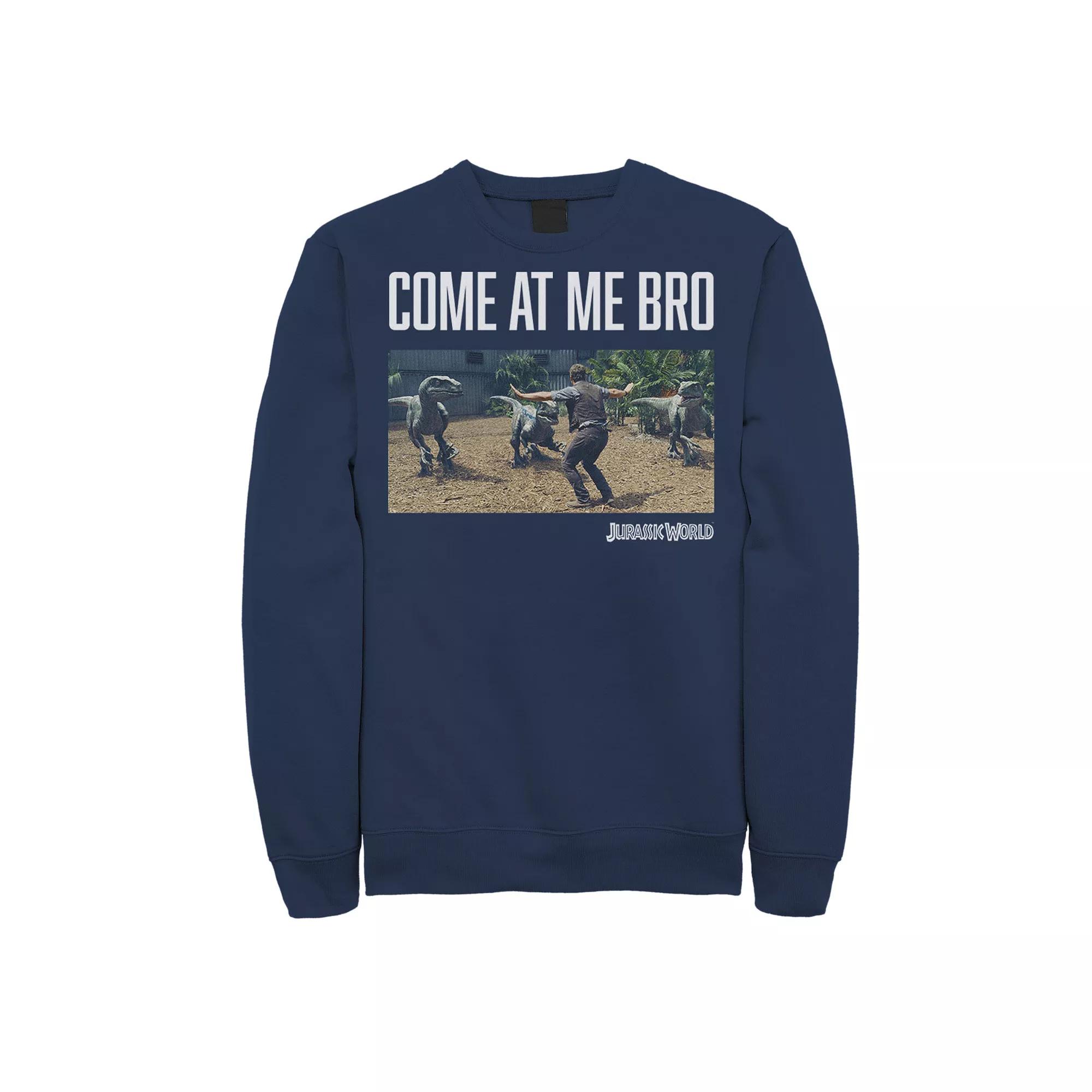 Men's Jurassic World Come At Me Bro Movie Still Graphic Fleece Pullover,  Product Image