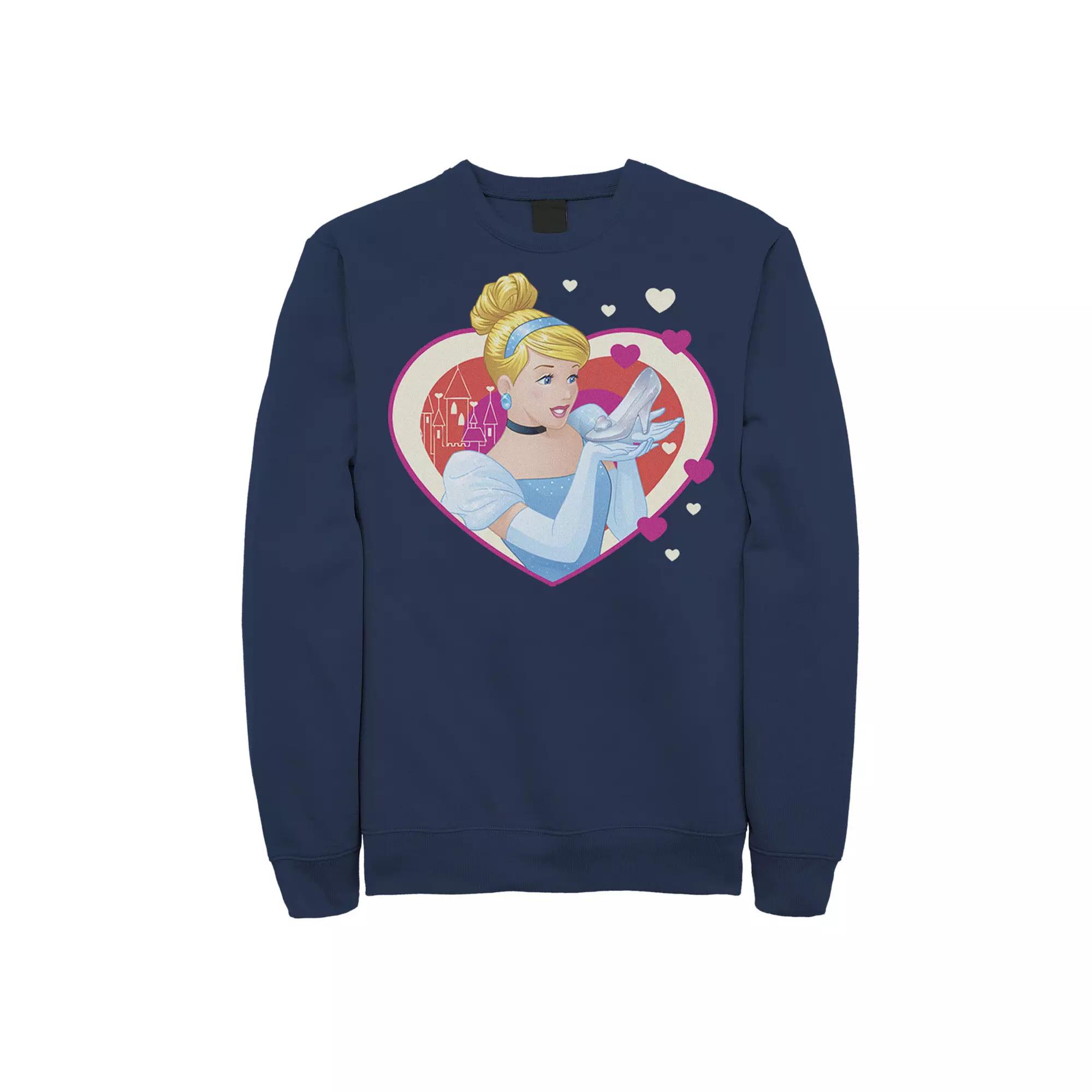 Disney's Cinderella Valentine's Sparkle Hearts Men's Sweatshirt,  Product Image