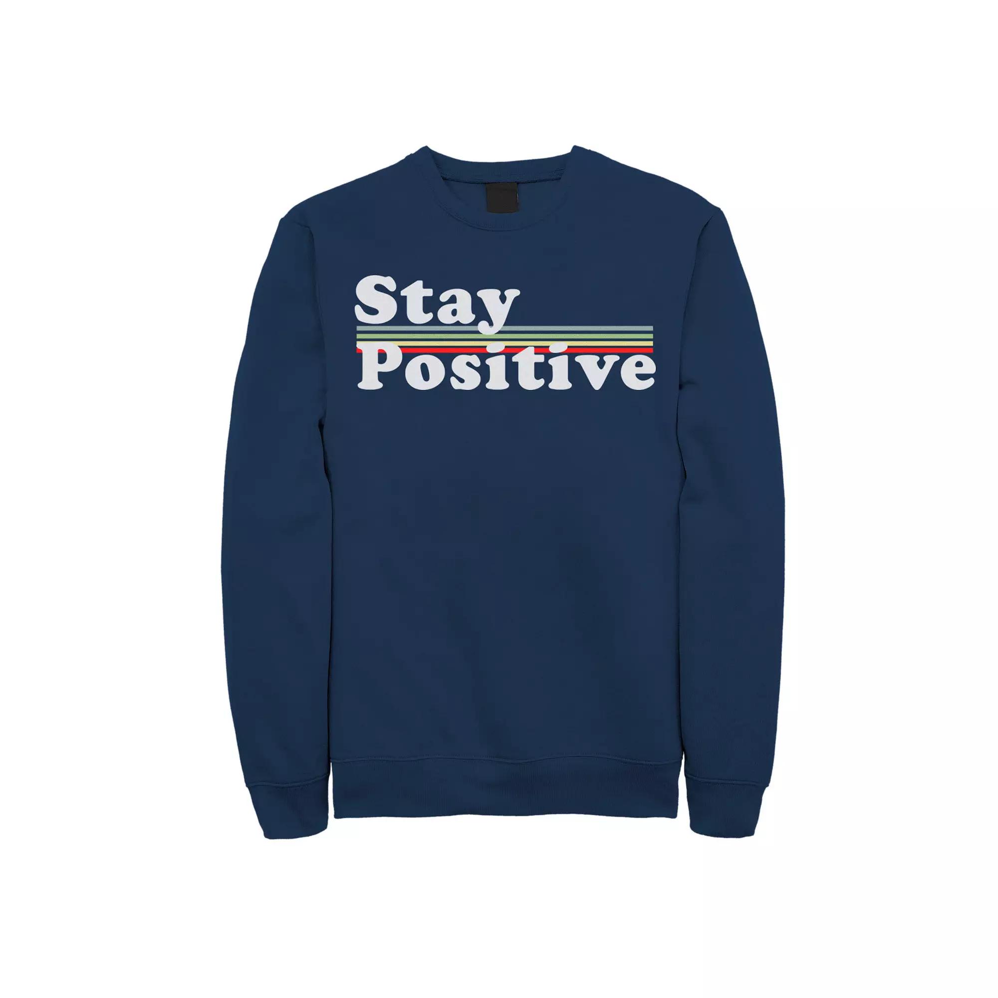 Men's Fifth Sun Stay Positive Rainbow Sweatshirt,  Product Image
