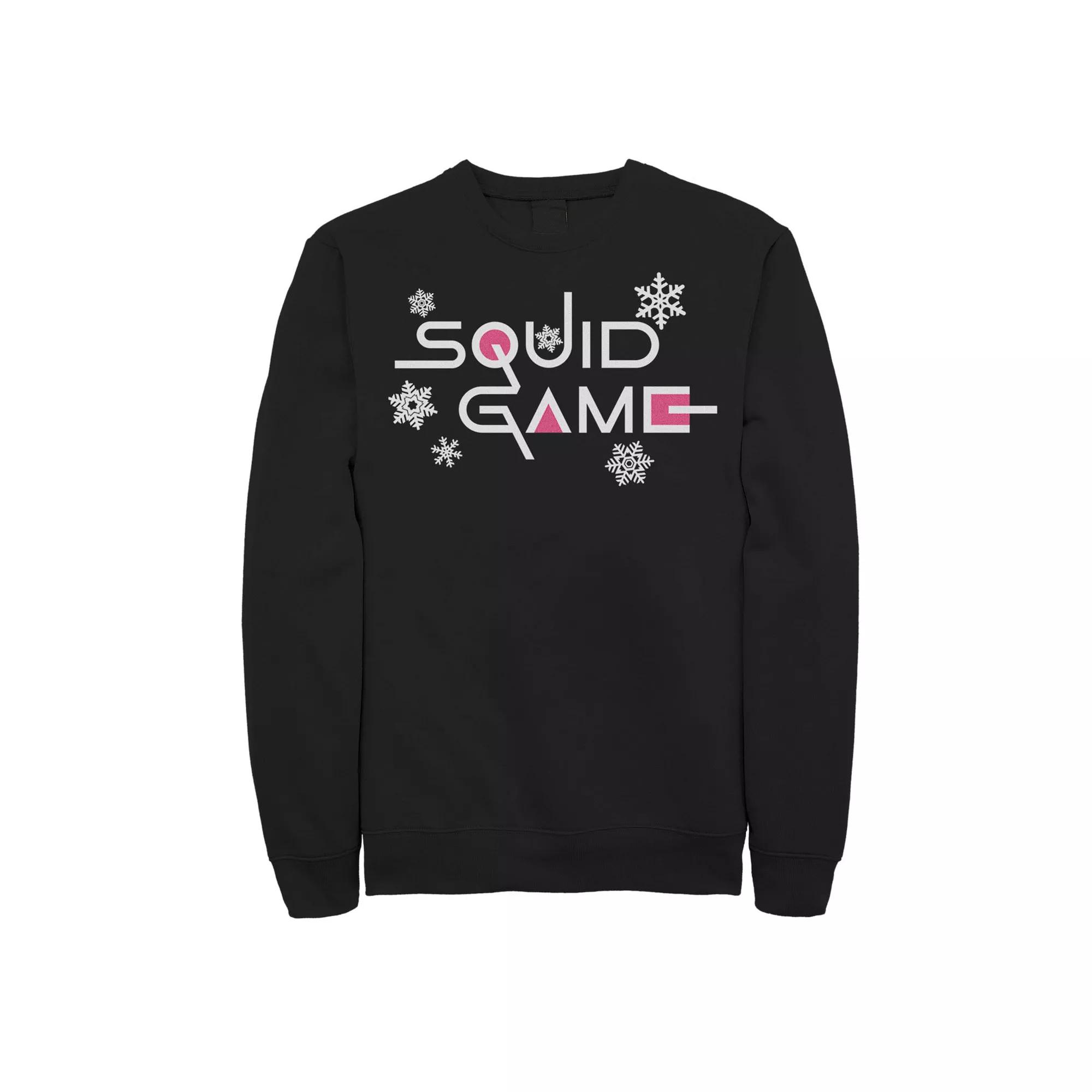 Men's Squid Games Snowflake Christmas Logo Sweatshirt,  Product Image