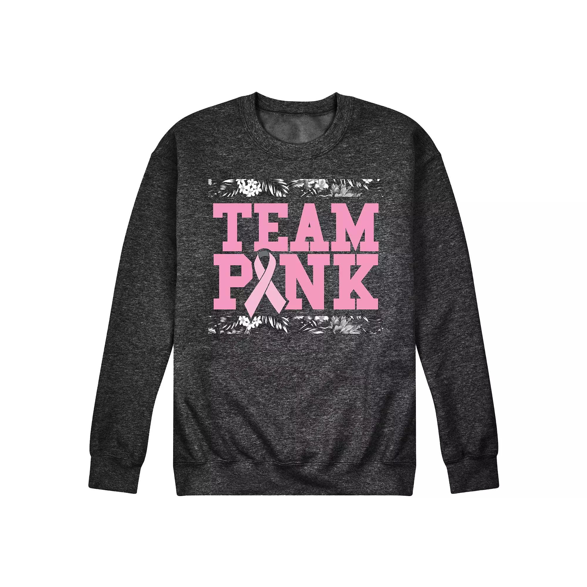 Men's Team Pink Fleece Sweatshirt,  Product Image