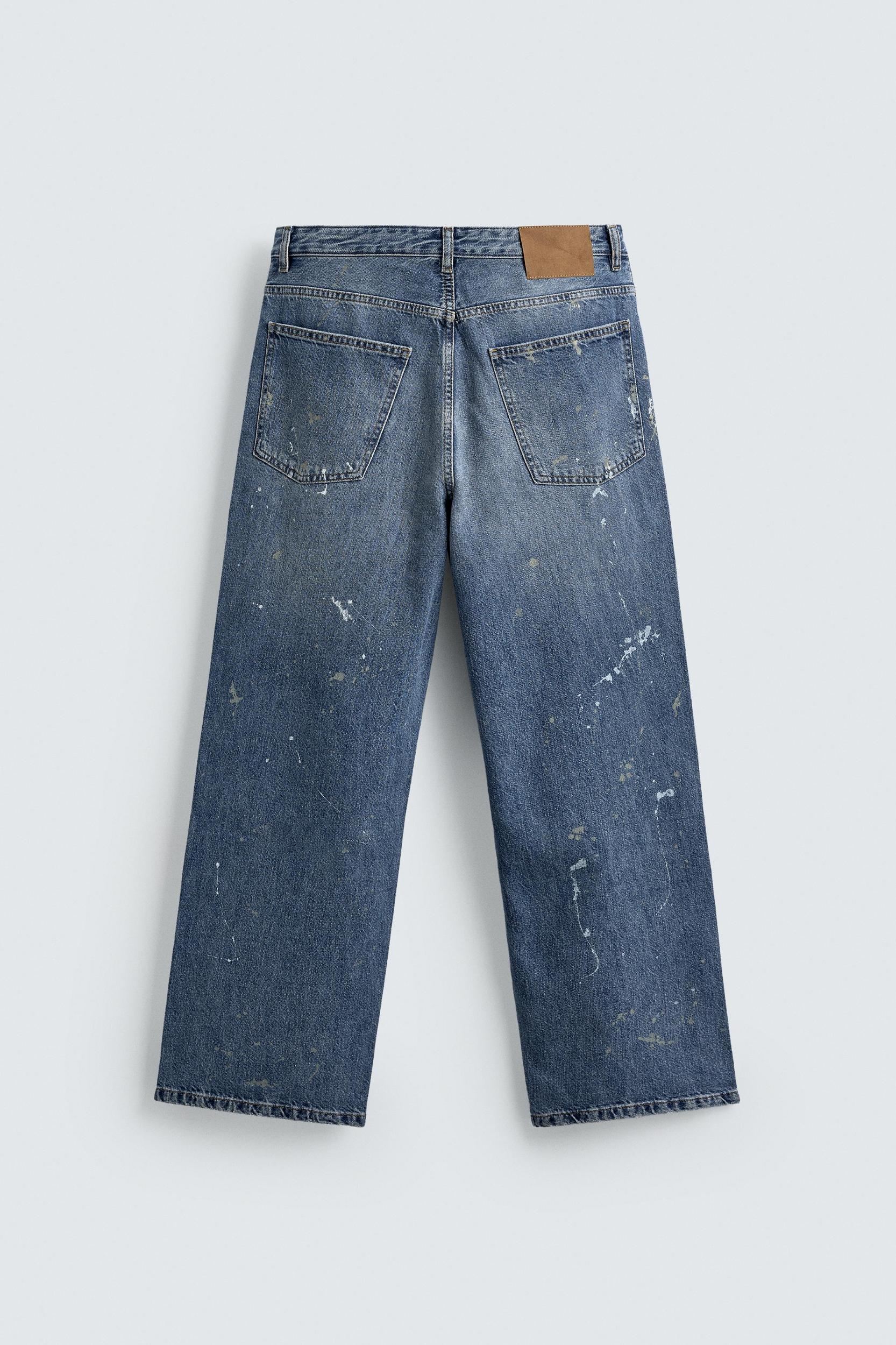SPLATTERED BAGGY FIT JEANS Product Image