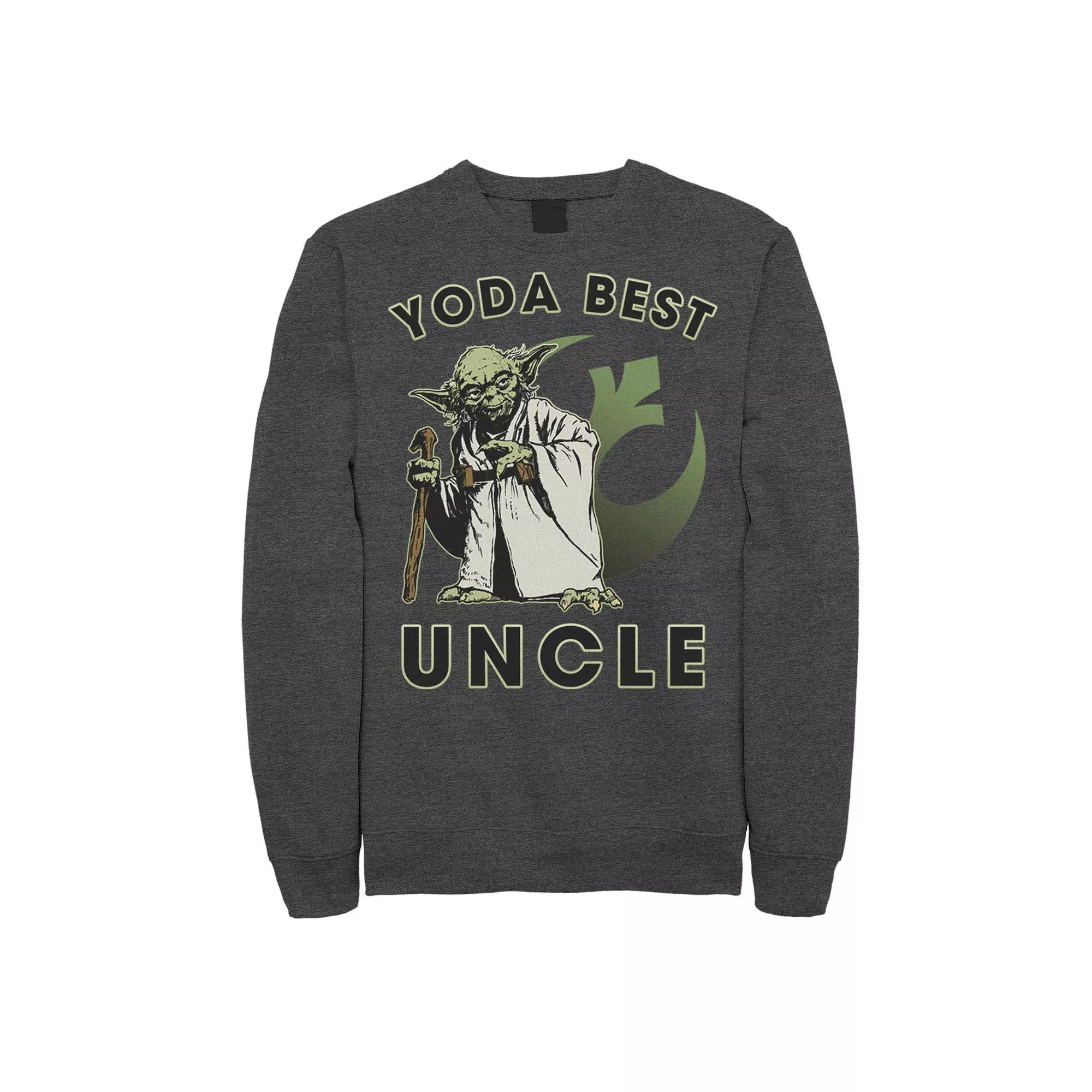 Men's Star Wars Yoda Best Uncle Rebel Logo Sweatshirt,  Product Image