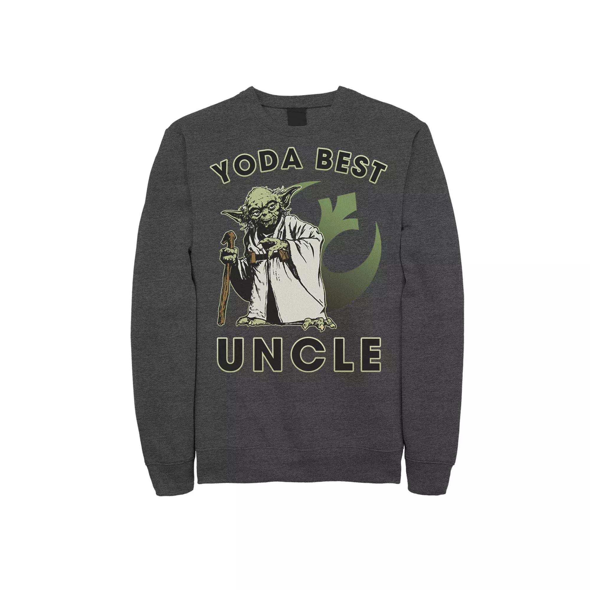 Men's Star Wars Yoda Best Uncle Rebel Logo Sweatshirt,  Product Image
