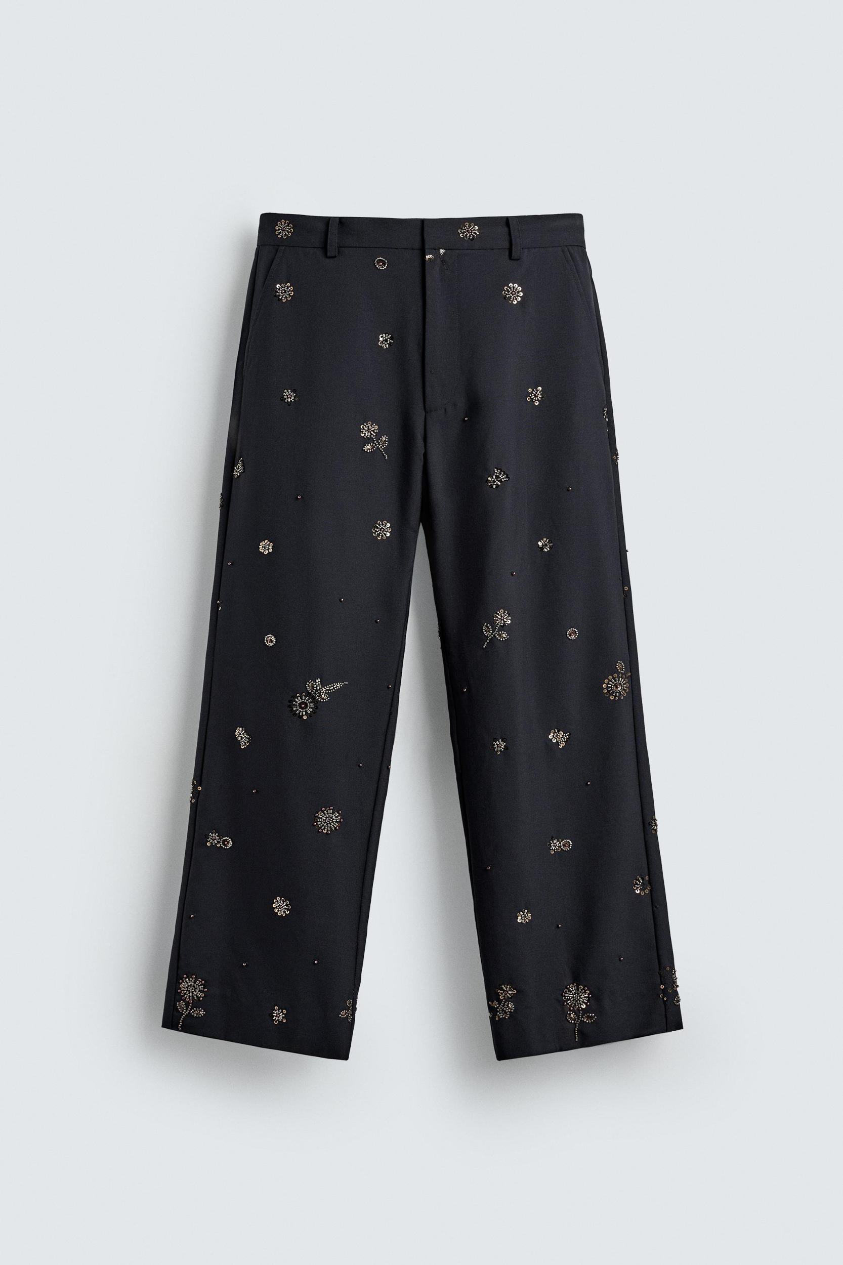 RELAXED FIT SEQUIN PANTS LIMITED EDITION Product Image
