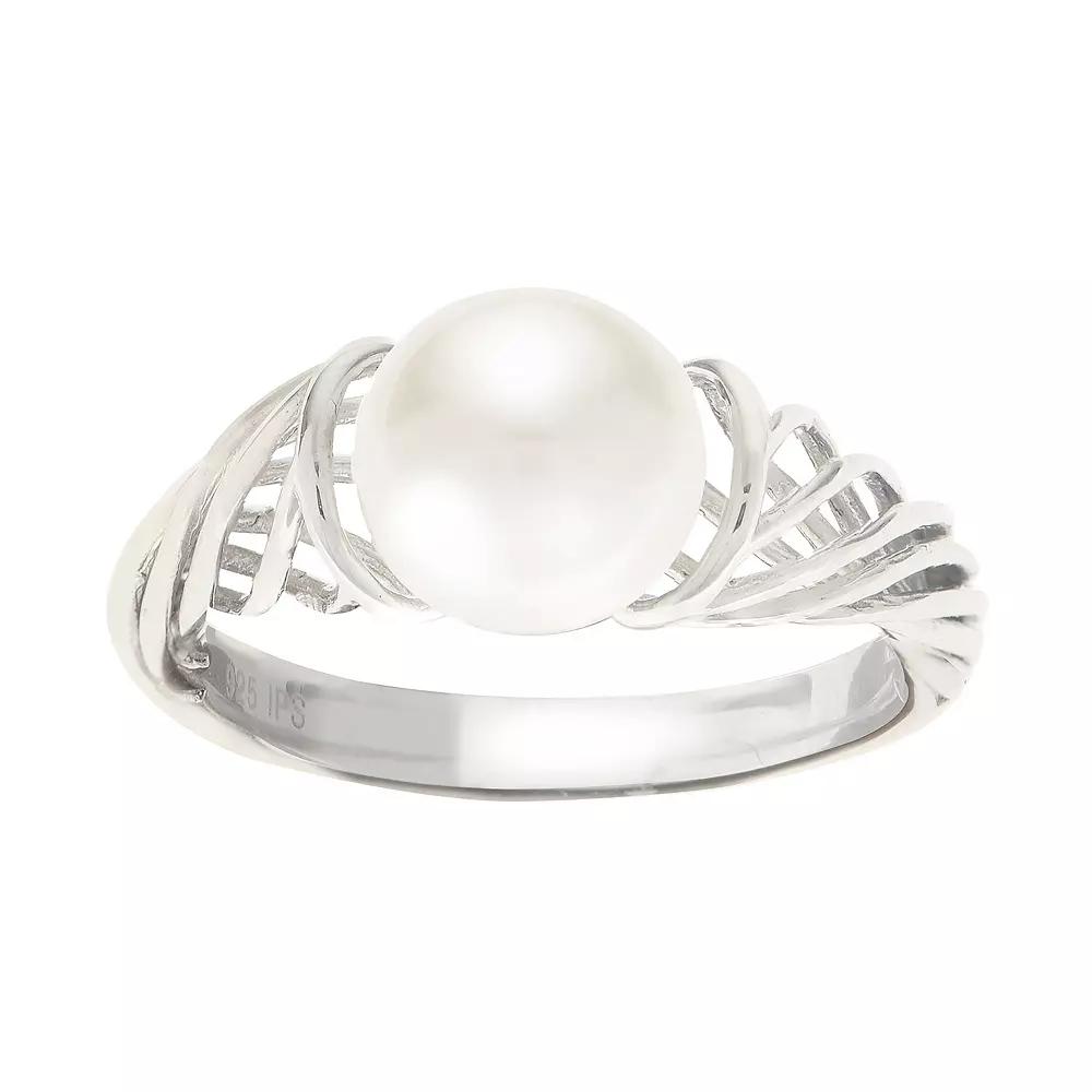 PearLustre by Imperial Sterling Silver Freshwater Cultured Pearl Ring, Womens Silver Tone Product Image