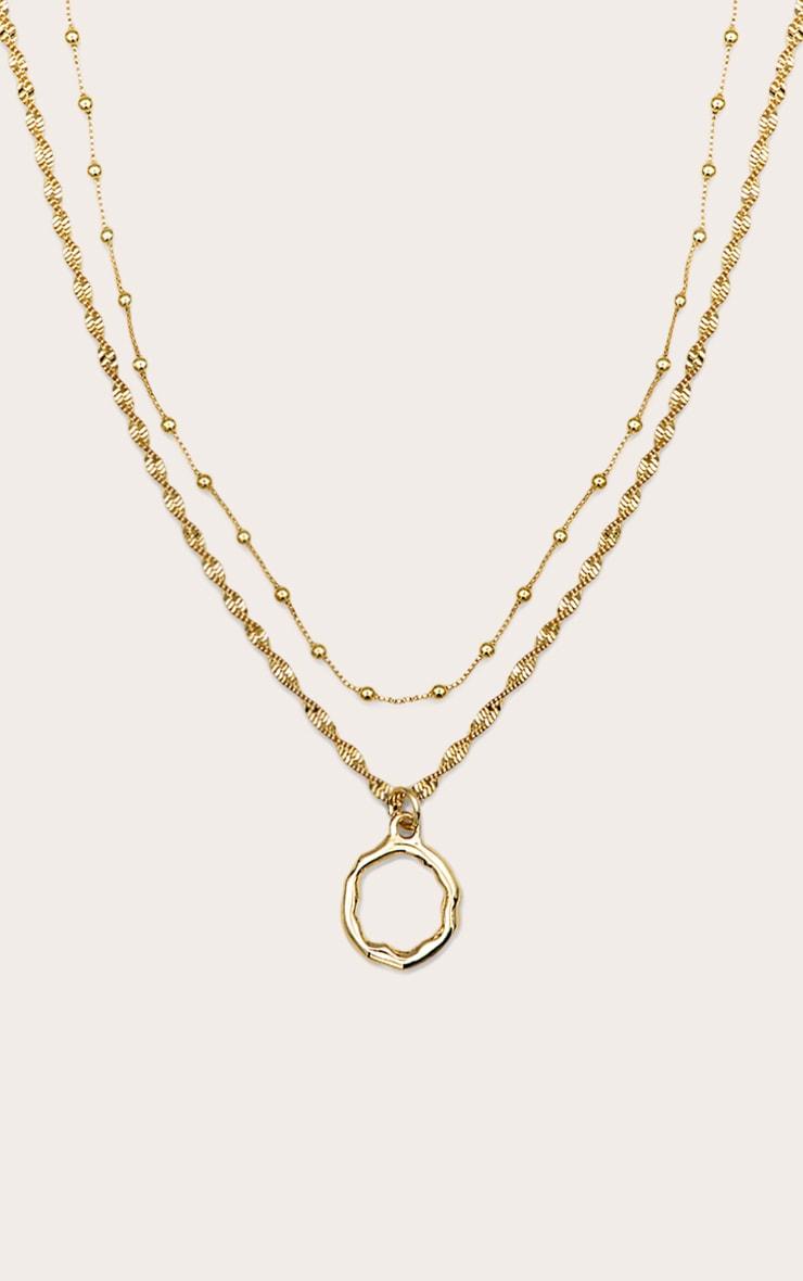 Real Gold Plated Dainty Ball Chain Layered Necklace Product Image