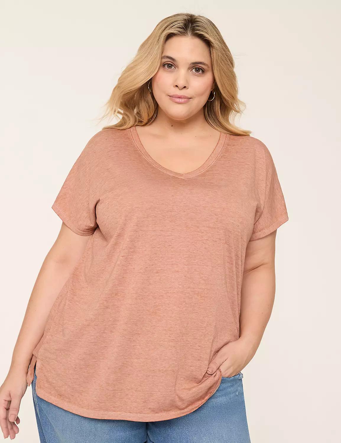 Dolman-Sleeve V-Neck Tee Product Image