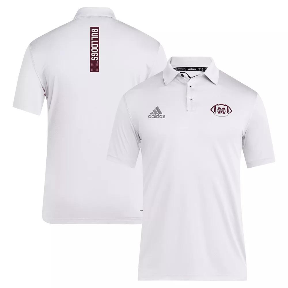 Men's adidas White Mississippi State Bulldogs Coaches Polo, Size: Medium, Mst White Product Image