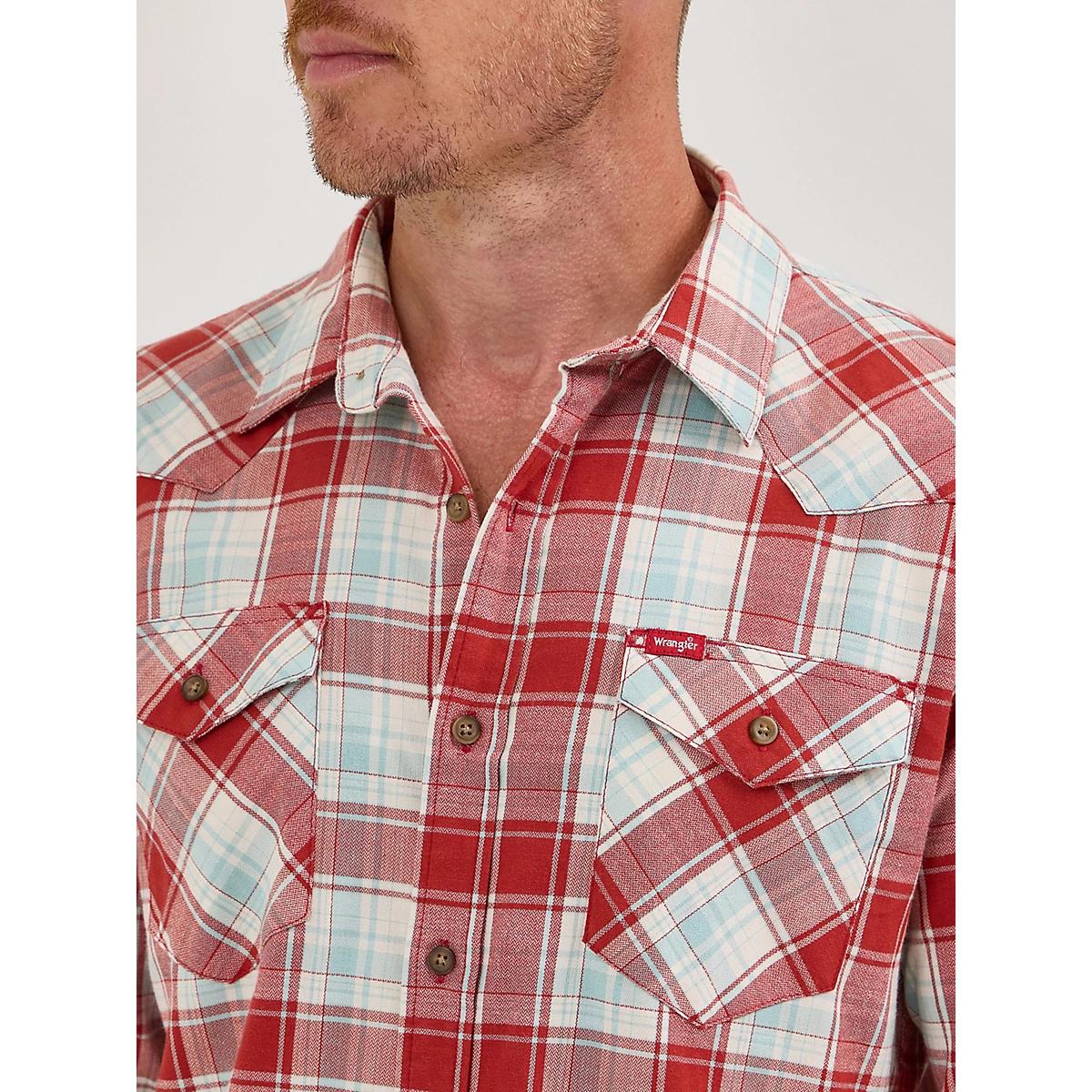 Men's Plaid Broken Twill Shirt Ochre Product Image