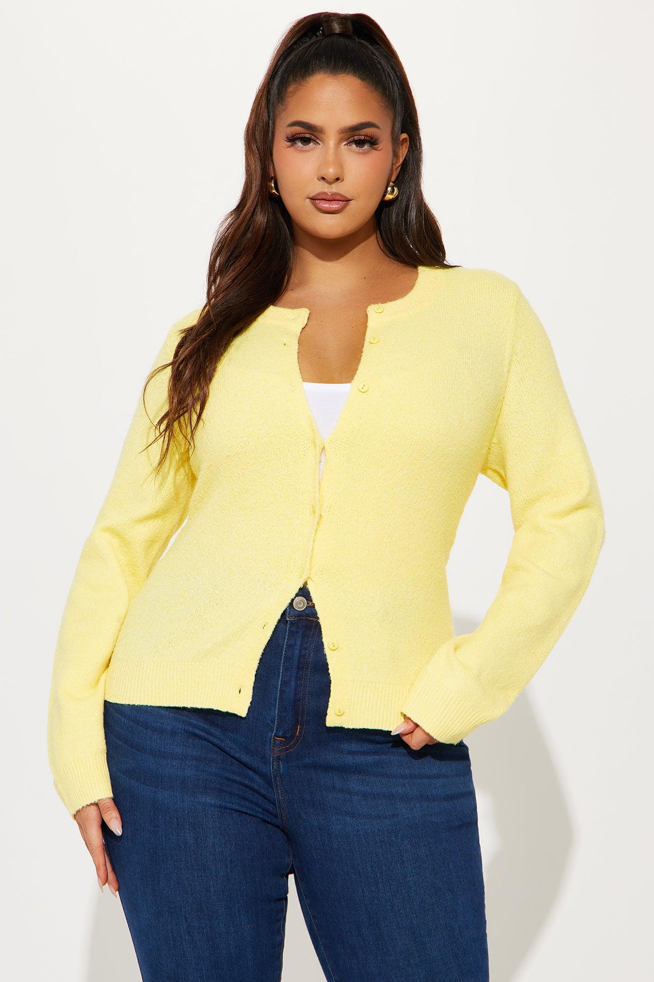 Simple Life Cardigan - Yellow Product Image