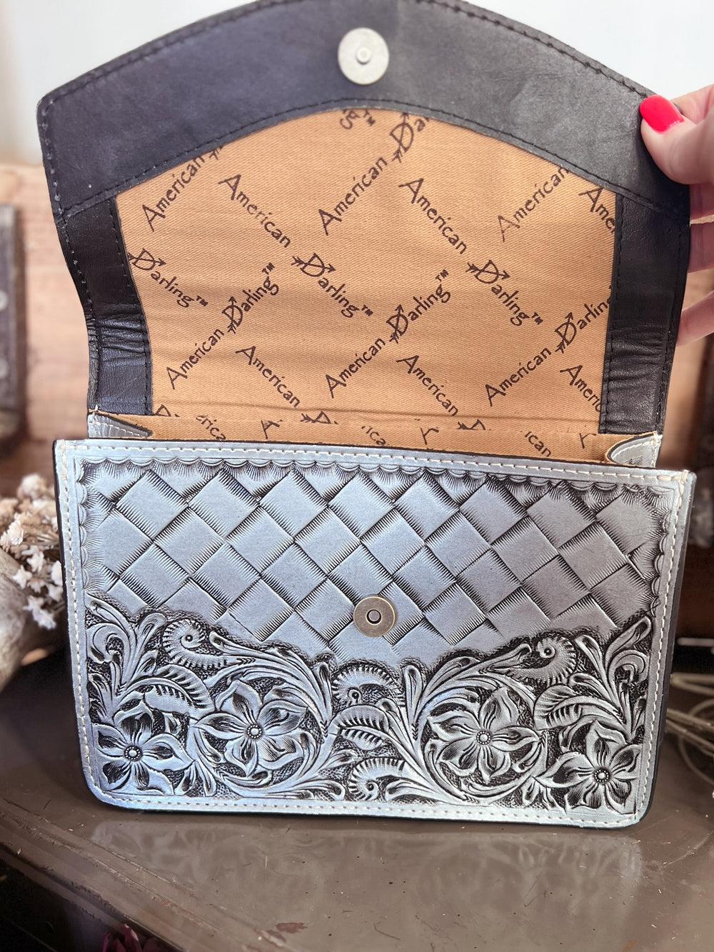 Darling Tooled Leather All-Around Belt Buckle Bag - 3 Colors Product Image