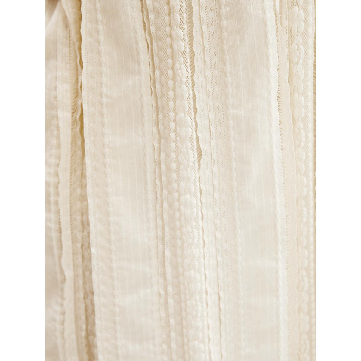 Plus Size Solid Textured Pocket Plisse Skirt Women Apricot Vacation Ruffles Low stretch Pocket Dailywear Skirts BloomChic 22-24/3X Product Image