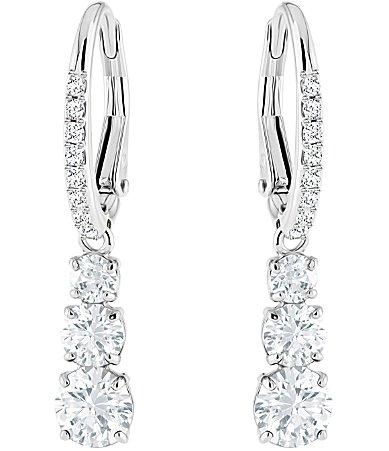 Swarovski Attract Trilogy Round Crystal Linear Earrings Product Image