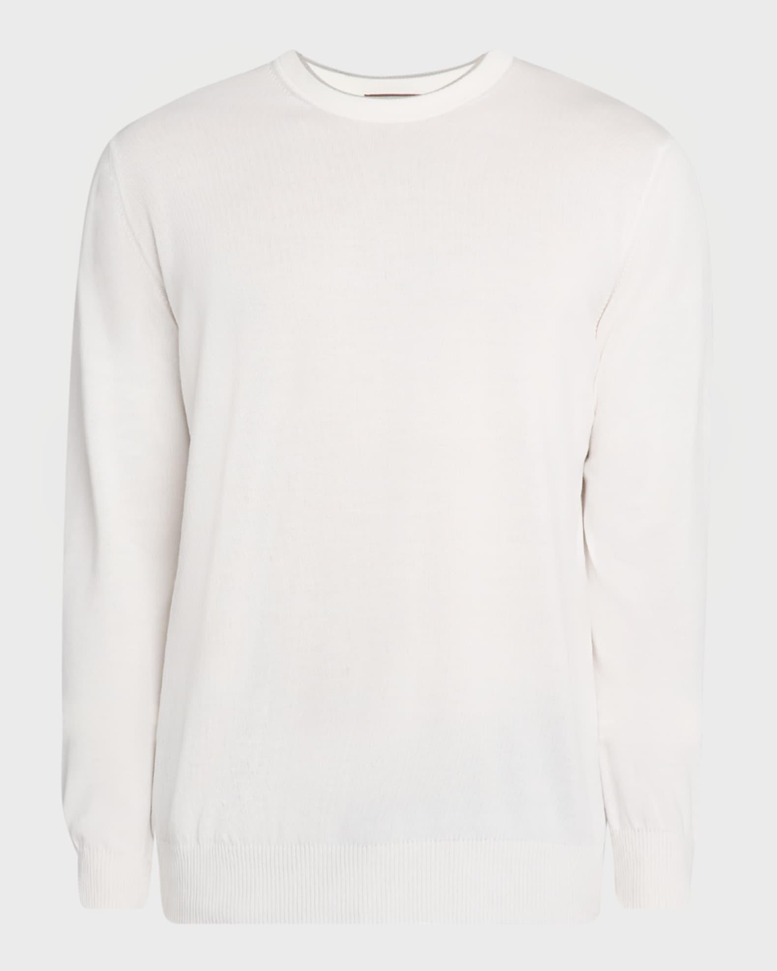 Men's Cotton Tipped Crewneck Sweater Product Image