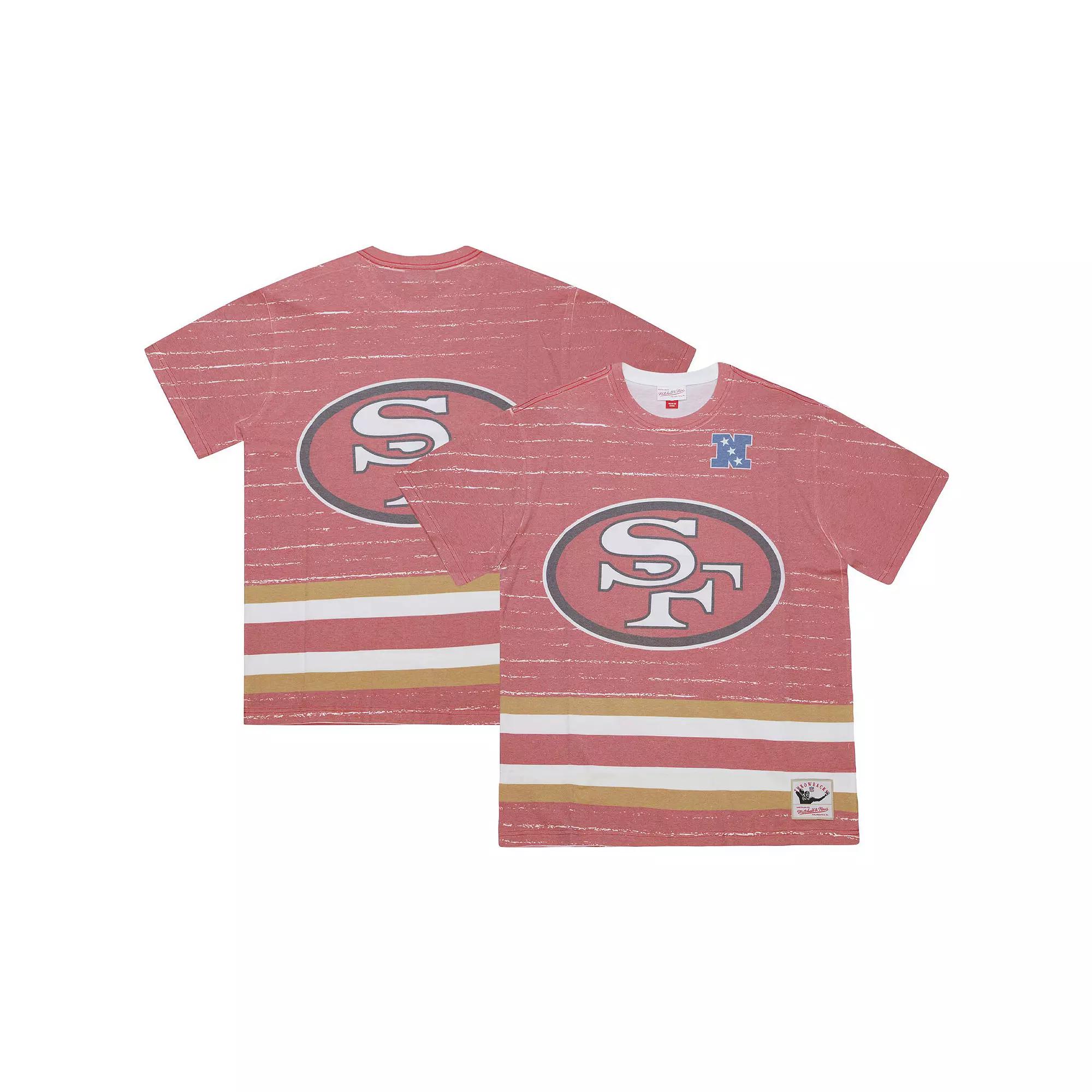 Men's Mitchell & Ness Scarlet San Francisco 49ers Jumbotron 3.0 T-Shirt,  Product Image