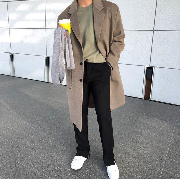 RT No. 3338 WOOLEN STRAIGHT WIDE DRAPE PANTS Product Image