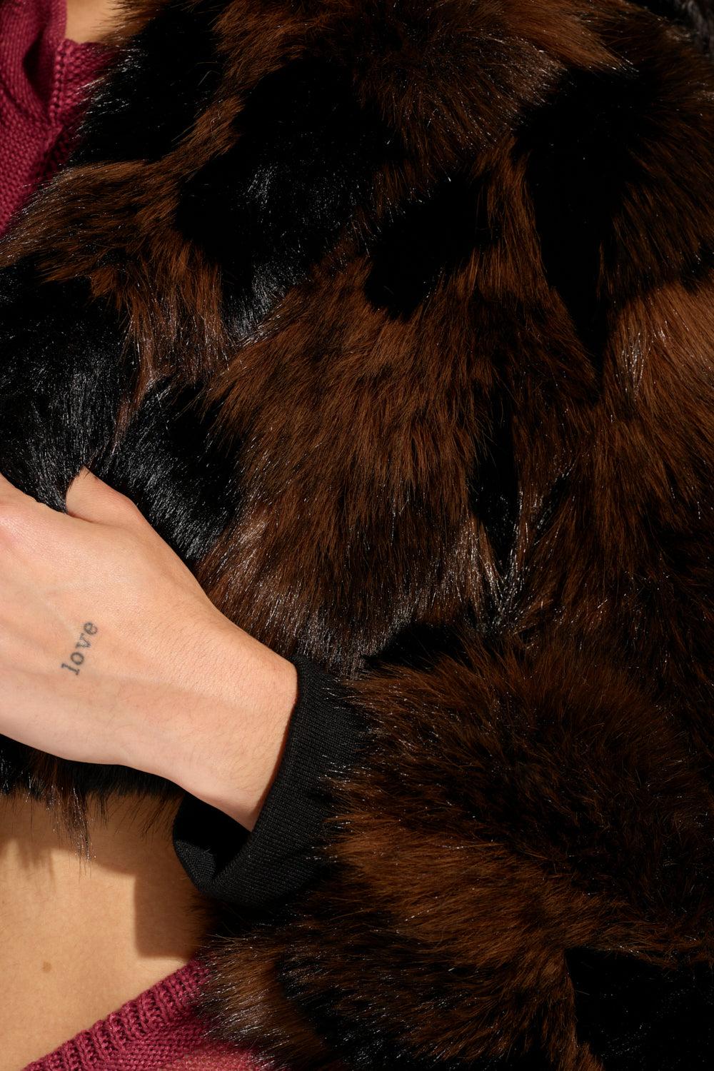 AUSTIN CROPPED FAUX FUR JACKET Product Image