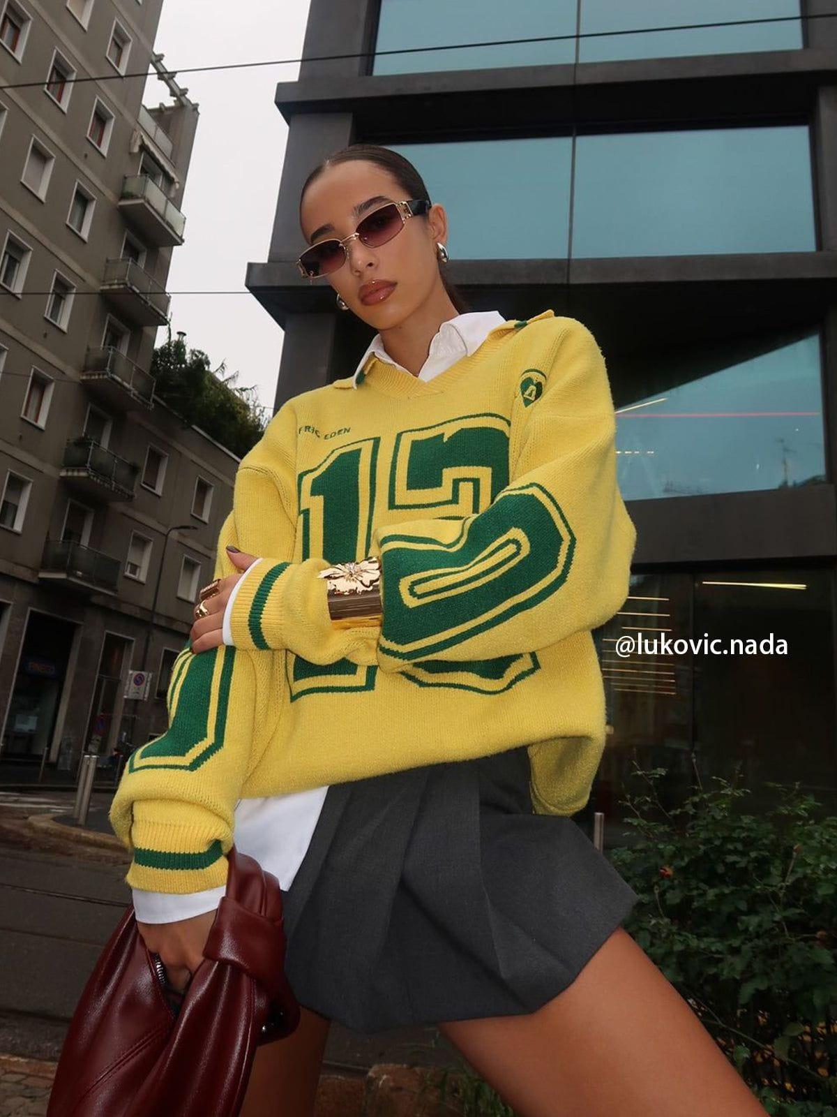 Aelfric Eden Number Graphic Polo Sweater Product Image