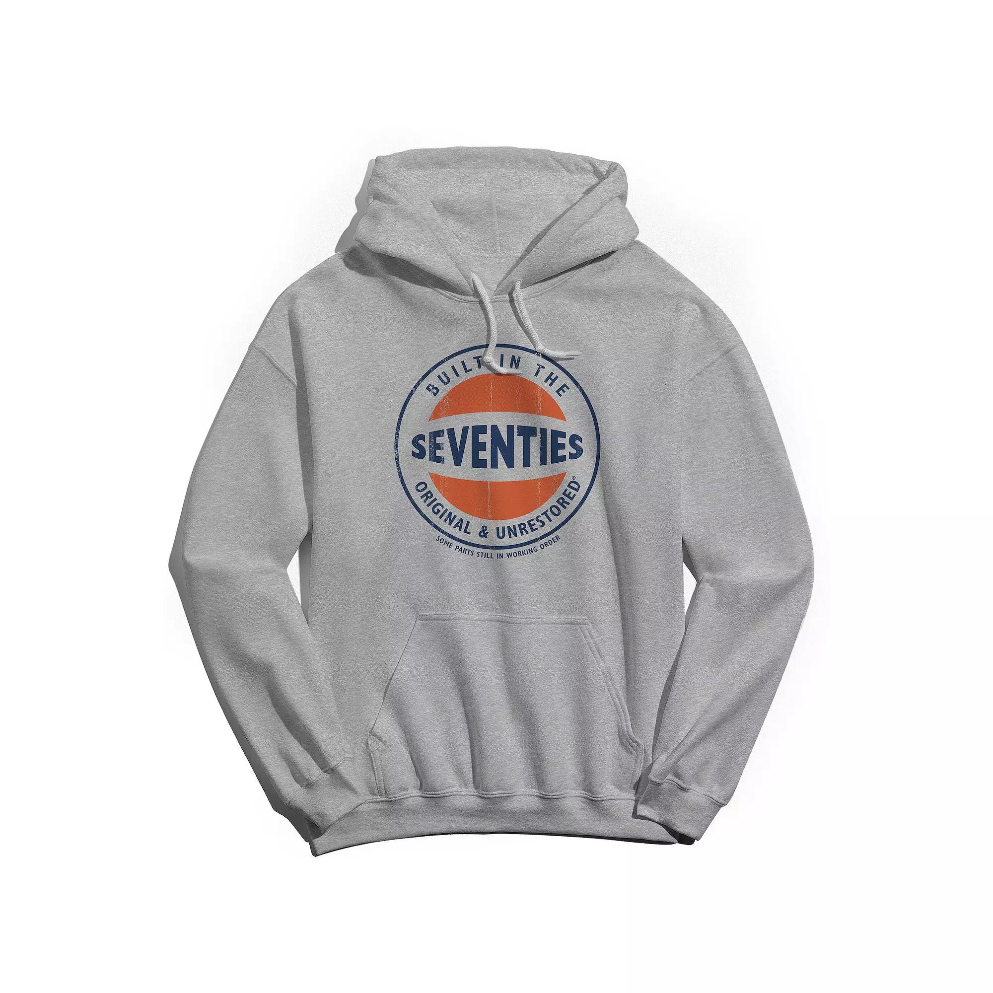 Men's Original & Unrestored Iconic Seventies Graphic Hoodie, Size: Medium, Sport Gray Product Image