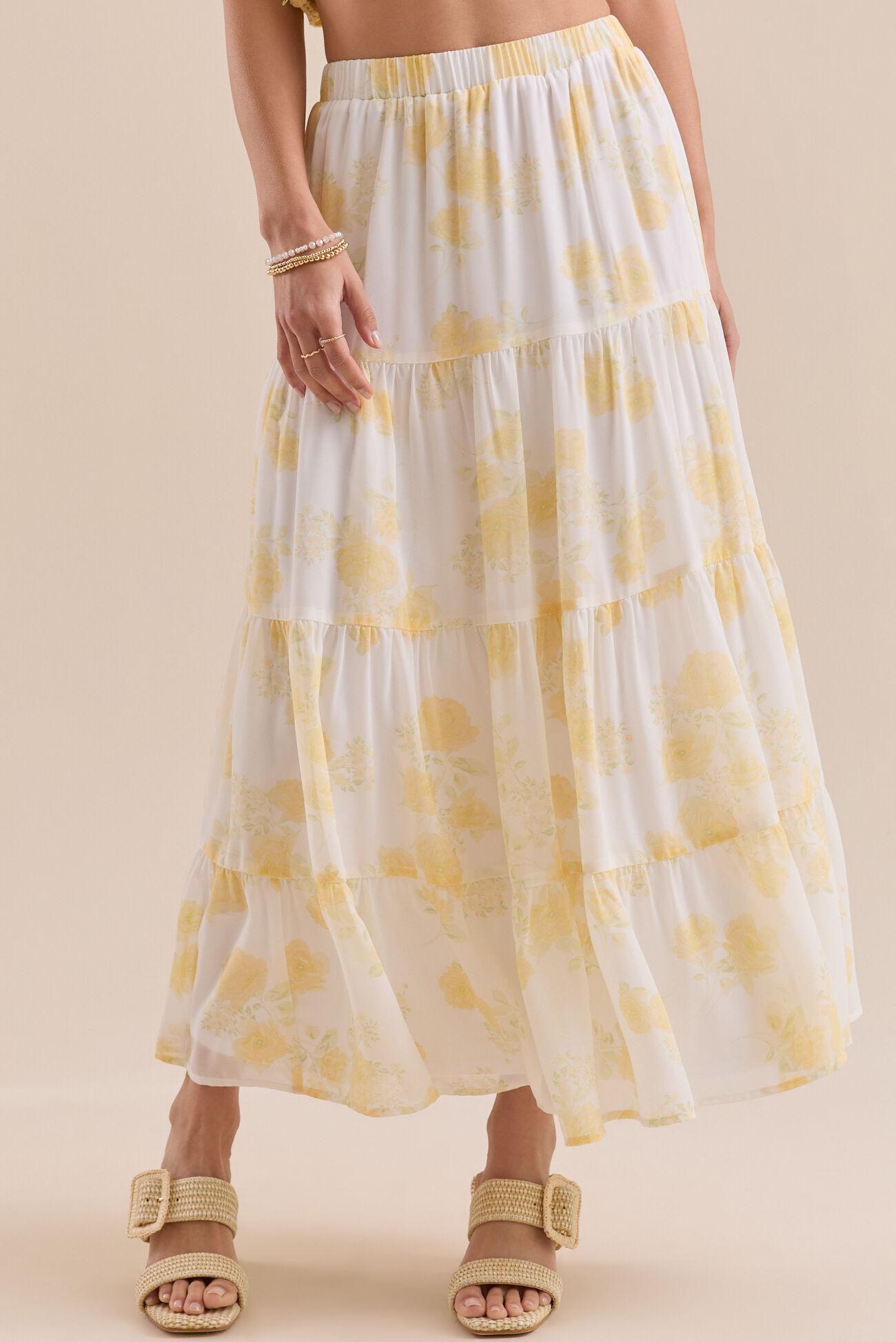 Elle Floral Midi Skirt Product Image