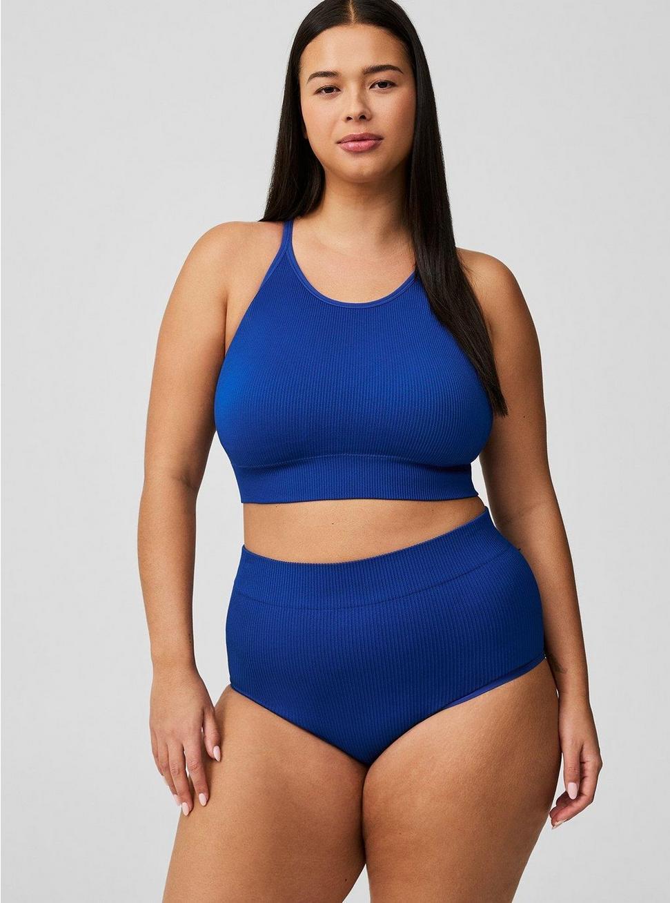Seamless Rib High-Neck Bralette Product Image