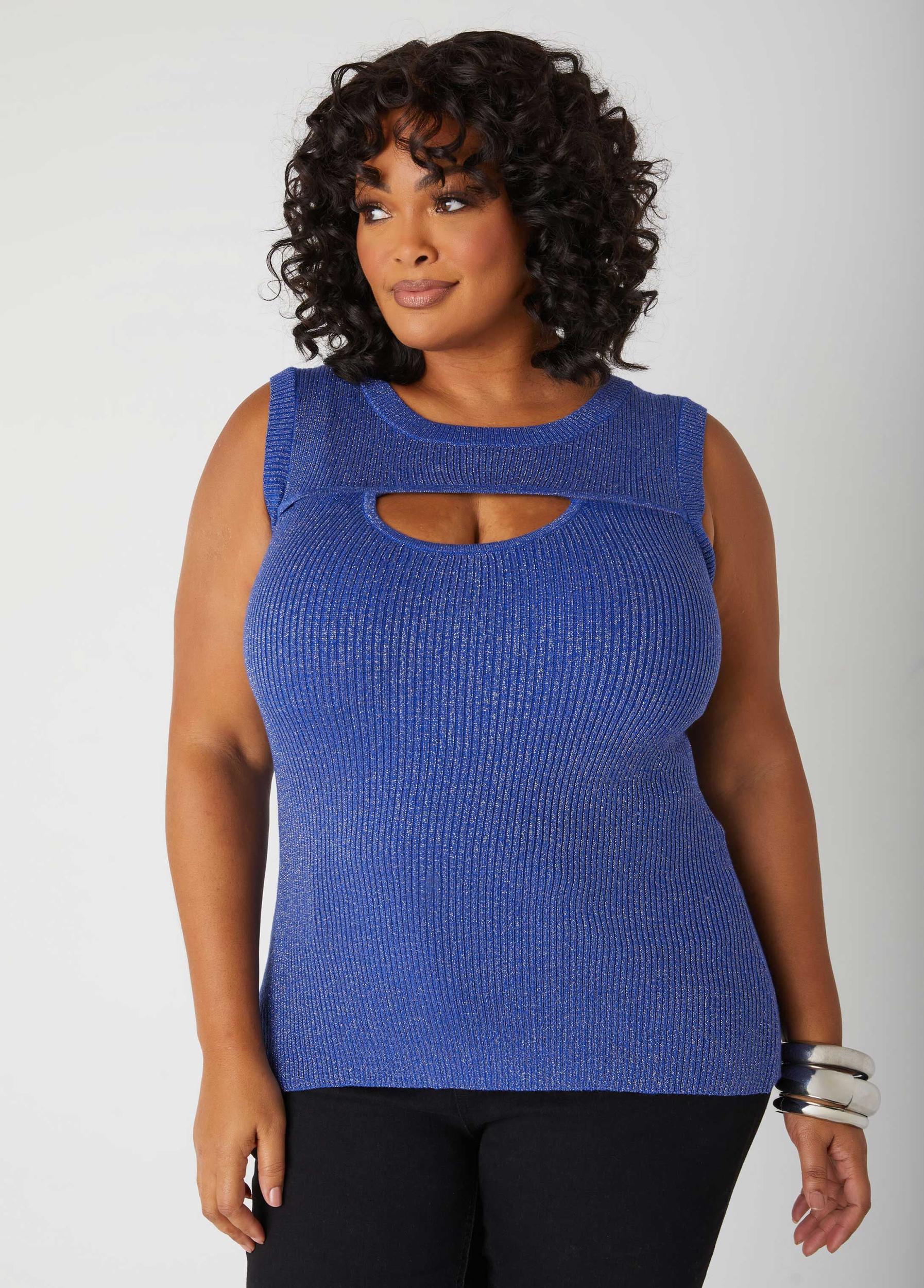 Cutout Lurex™ Ribbed Top Product Image