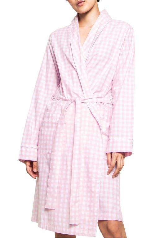 Petite Plume Women's Gingham Cotton Robe Product Image